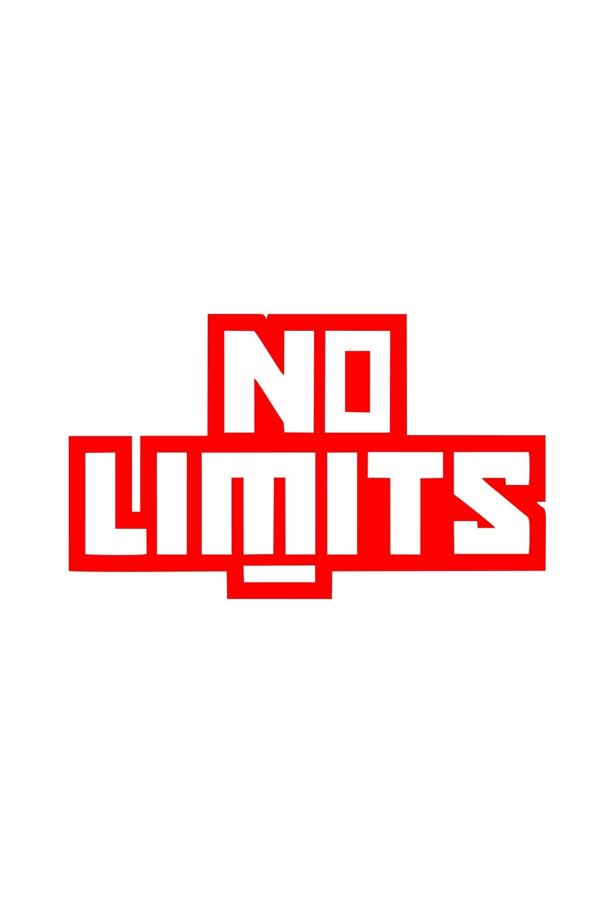 Reysa Tasarım No Limit Sticker 17x17 Cm Kırmızı