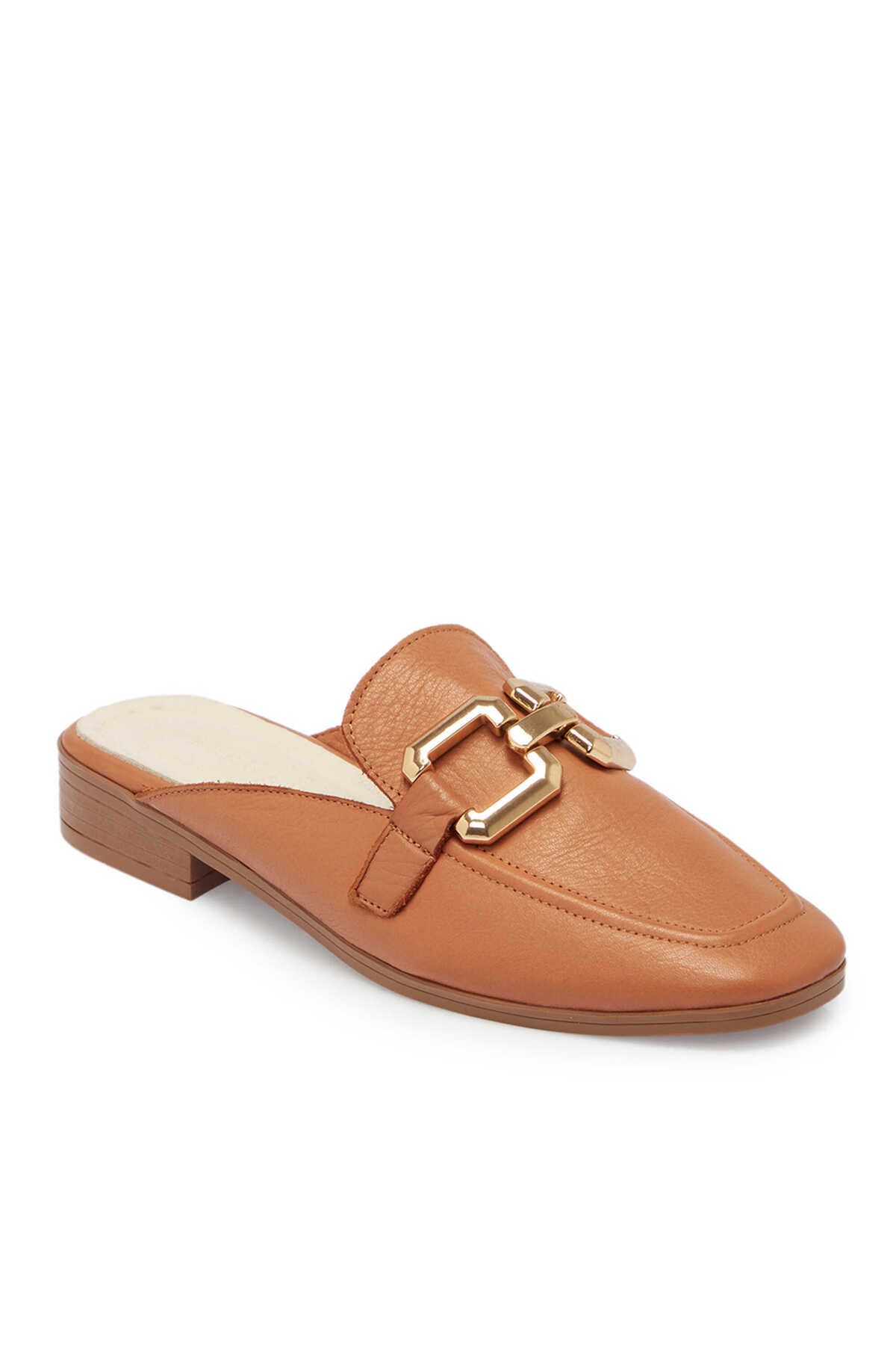 Tergan Taba Hakiki Deri Kadın Terlik - K24Y1TR67459-L8R