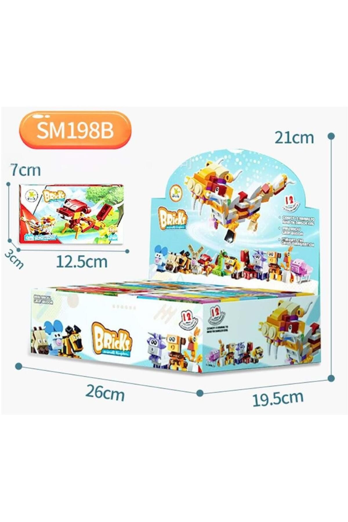 KIZILKAYA Kızılkaya Bricks Lego Hayvanlar 12 li Set -231 Parça (SM198B)