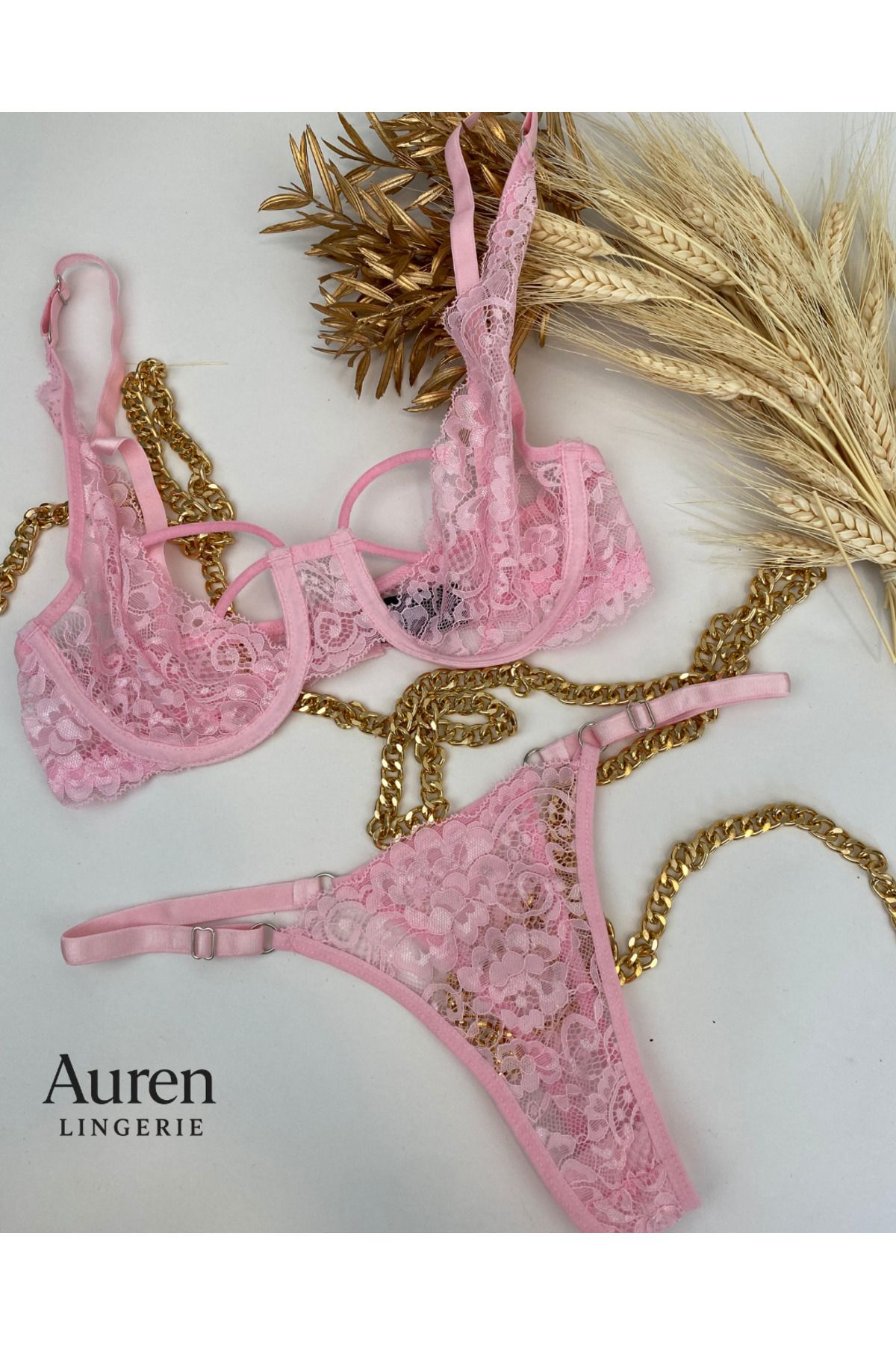 Auren Lingerie Pink Butterfly