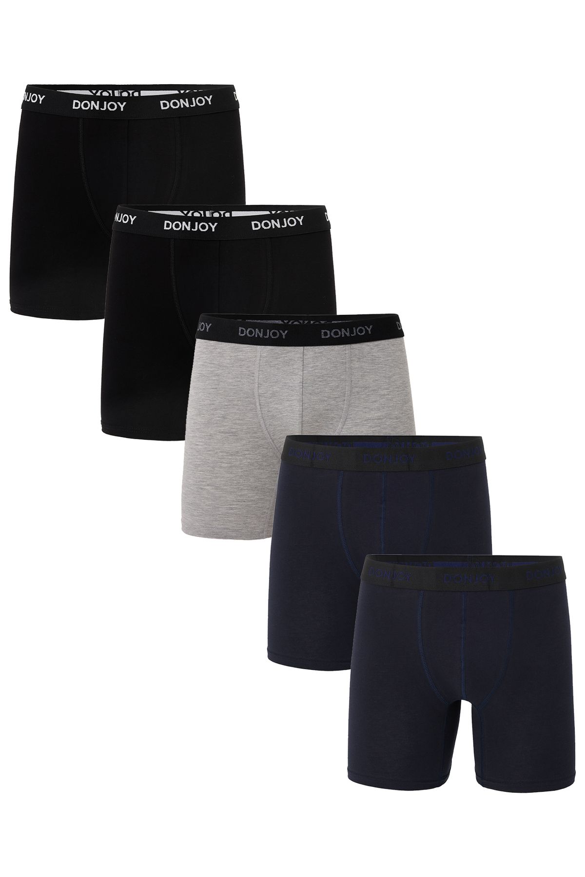 don joy Erkek 5'lİ Penye Pamuklu Beli Lastikli Boxer