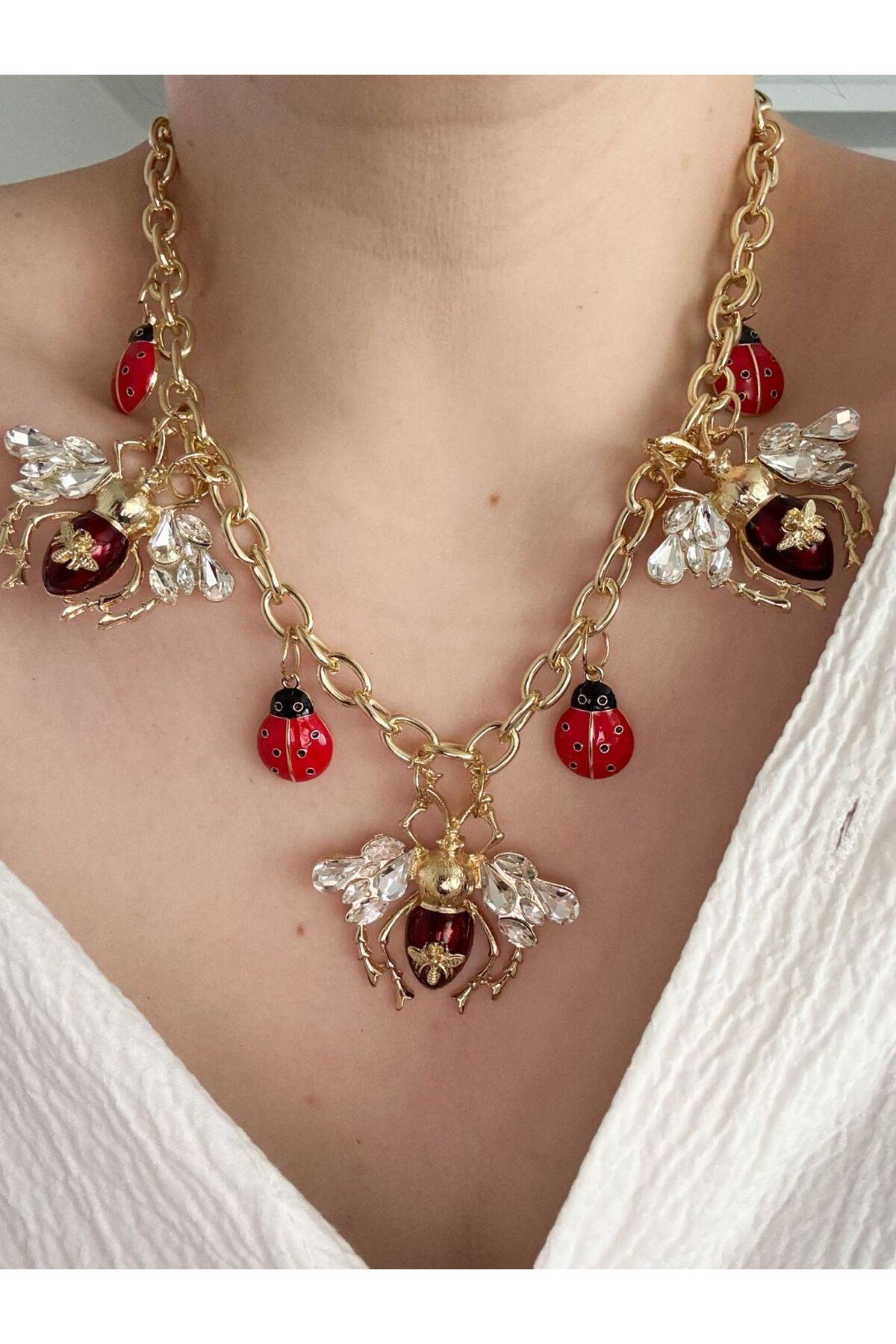 CHARMLUCKY UĞUR BÖCEĞİ CHARM KOLYE