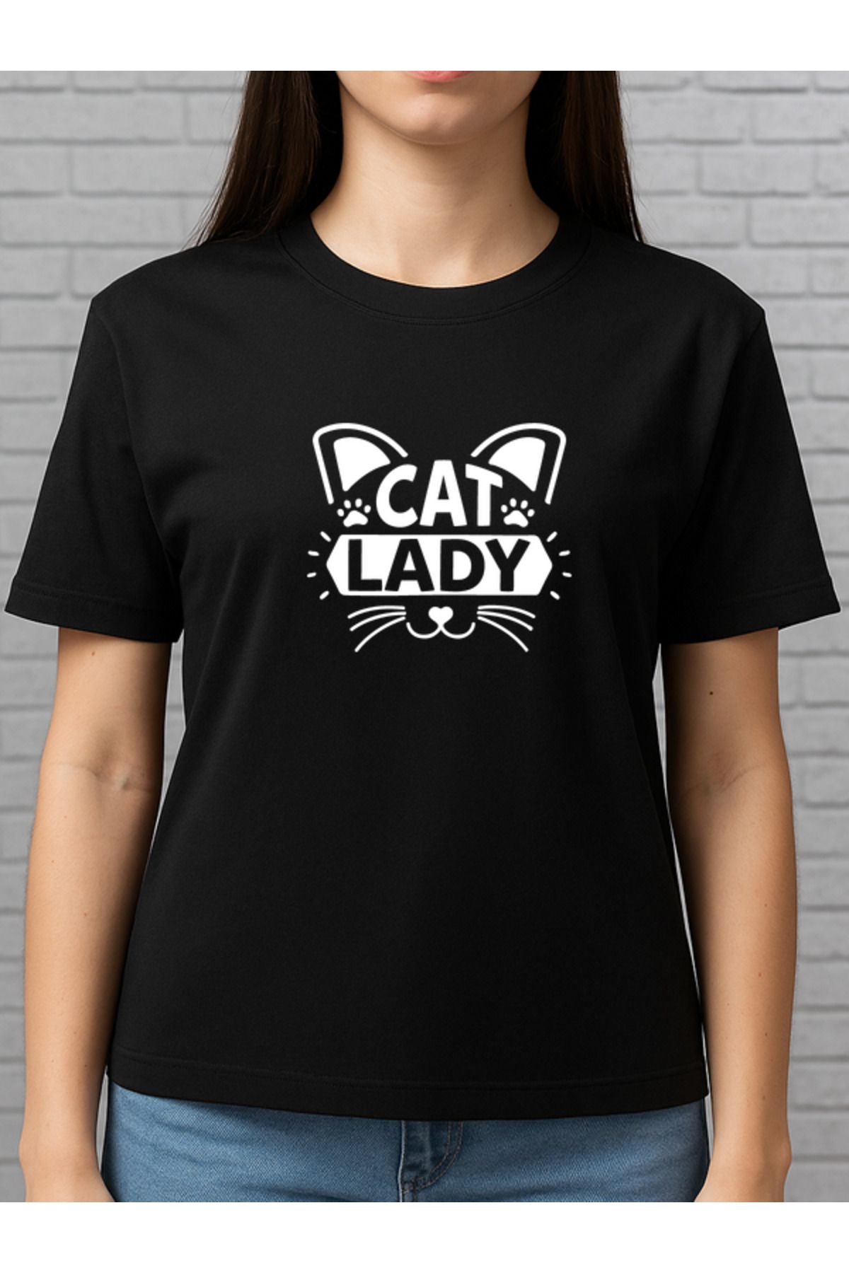 Giyce Cat Lady Baskılı Tişört
