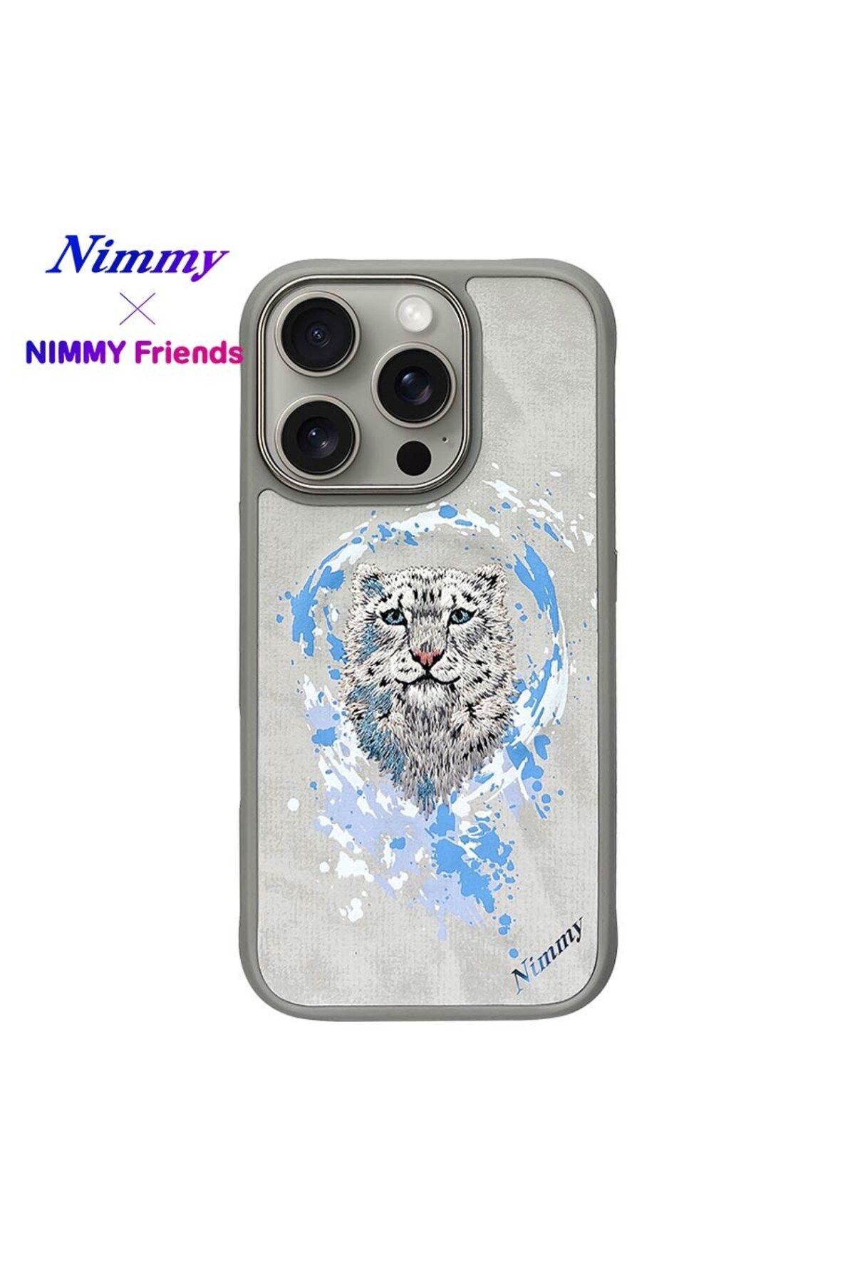 Nimmy iPhone 16 Pro Uyumlu MagSafe Özellikli Gerçek Nakış İşlemeli Leopar Desenli Dazzling Kılıf