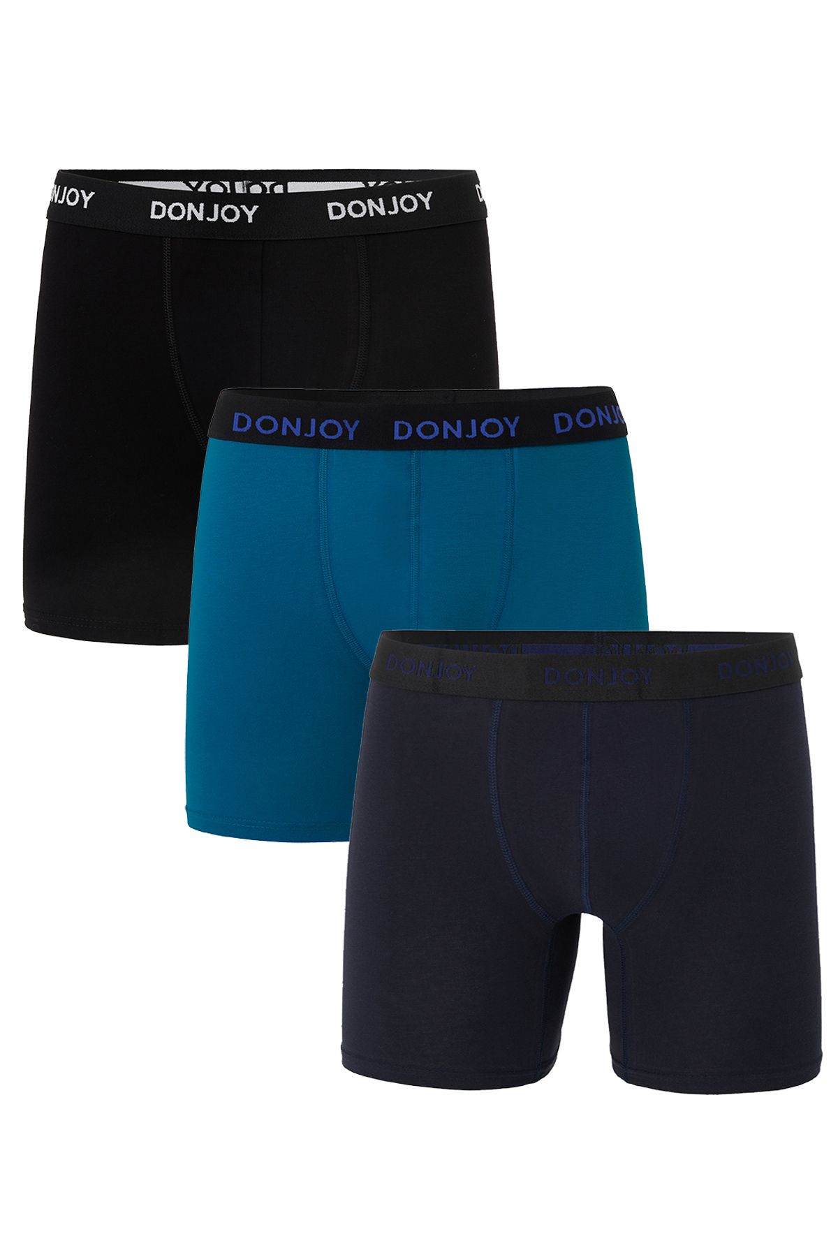 don joy Erkek 3'lü Penye Pamuklu Beli Lastikli Boxer