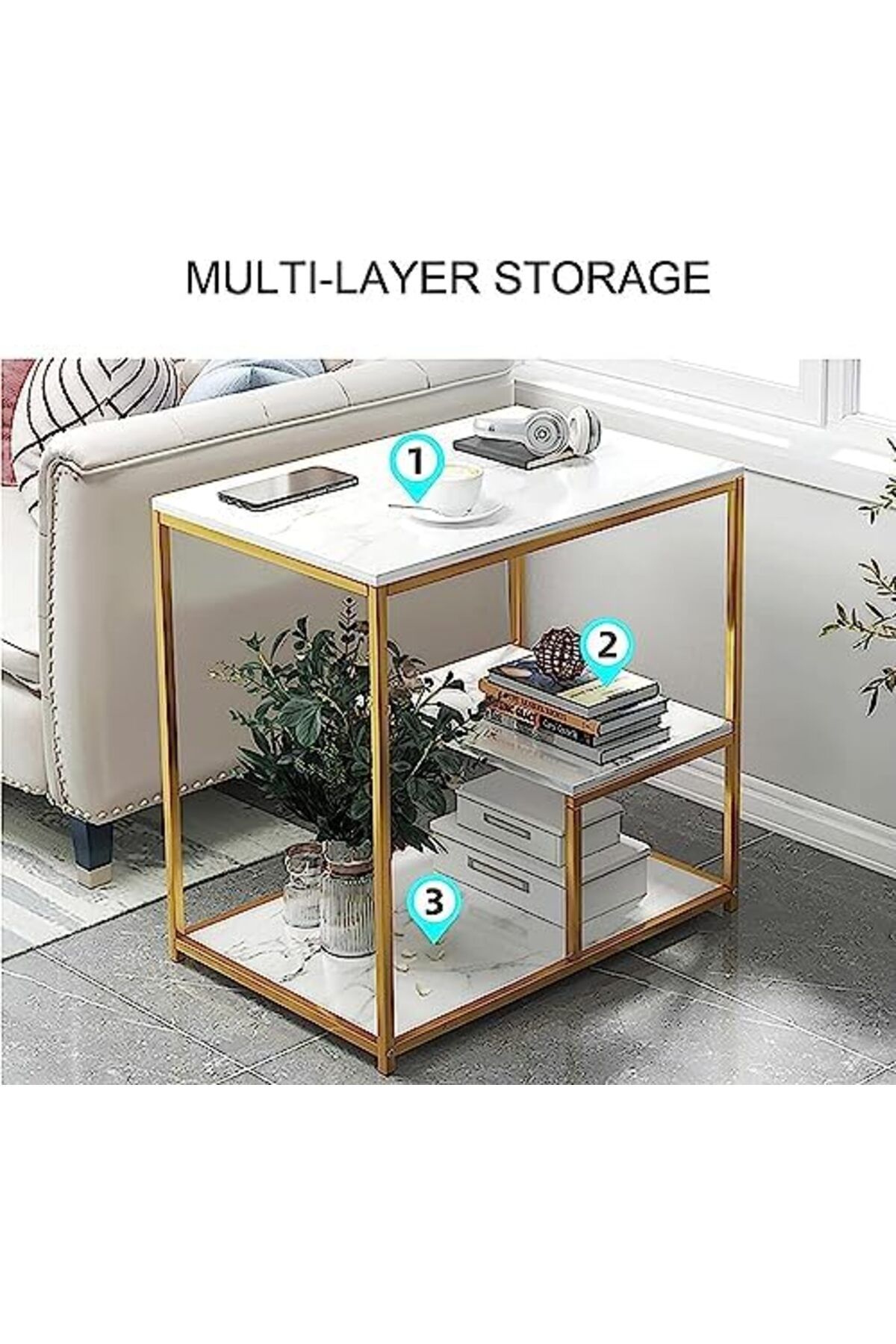 Generic-3 Tier Coffee Table for Living Room Tea Table Centre Table Nesting Table End Table Bedside Table Sid 6
