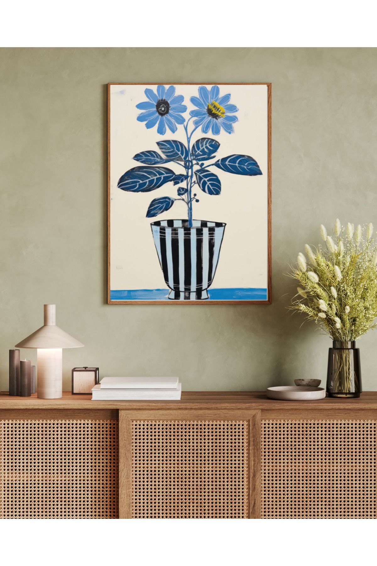 woodhomeworks tek parça salon ofis dekor tablo
