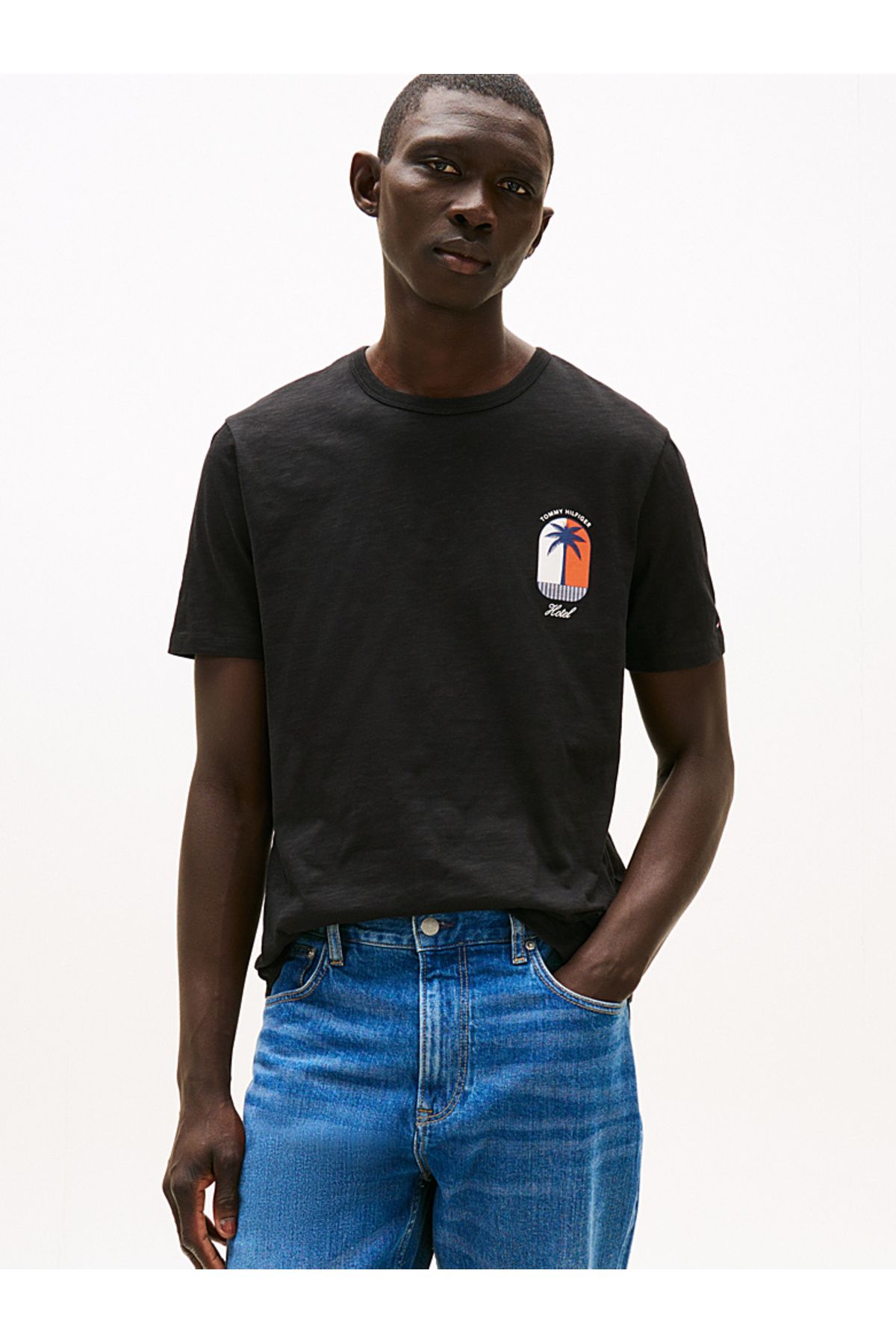 Tommy Hilfiger Tropical Logo Crew Neck T-Shirt