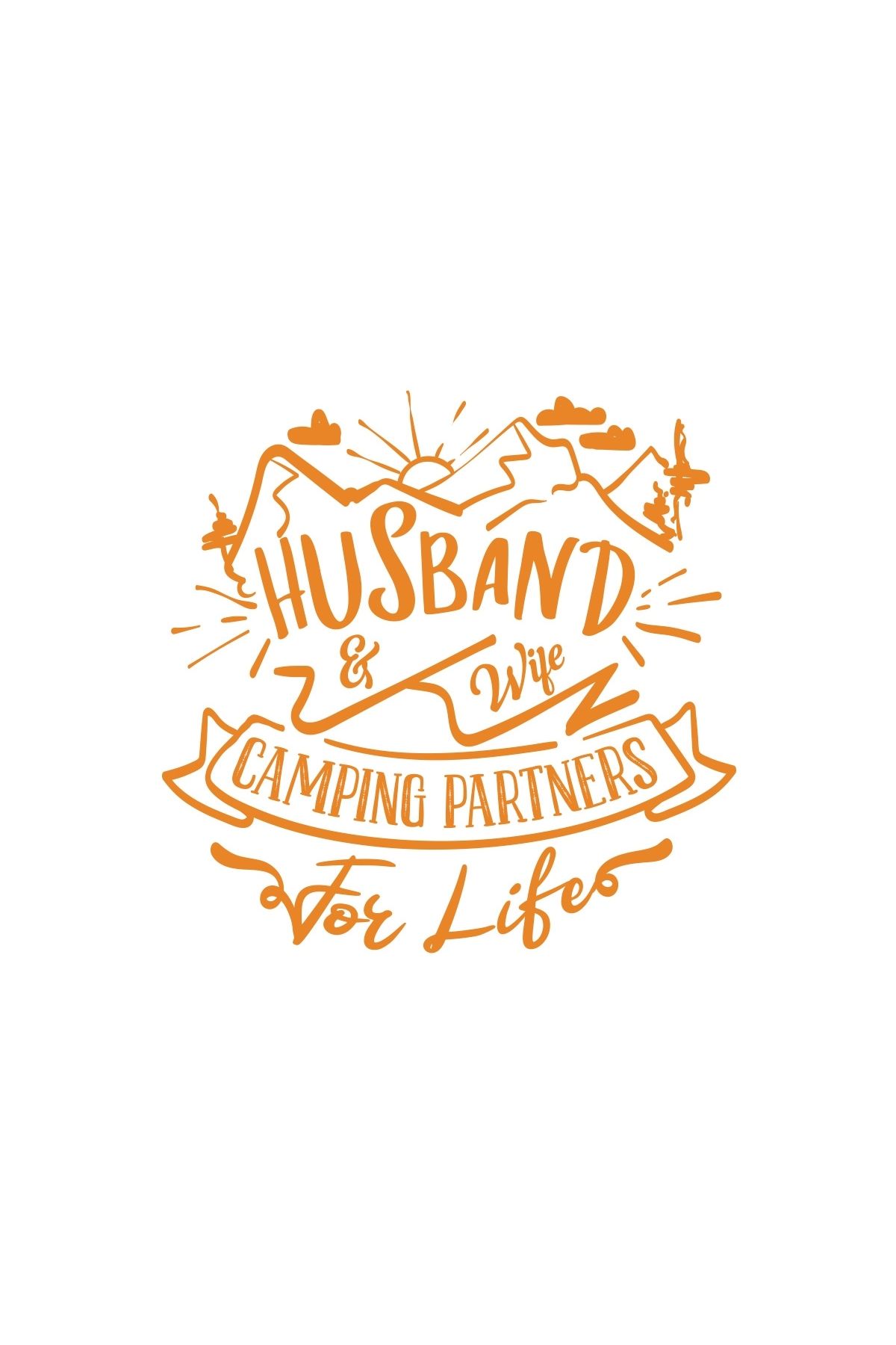 Reysa Tasarım Husband Sticker 17x17 Cm Turuncu