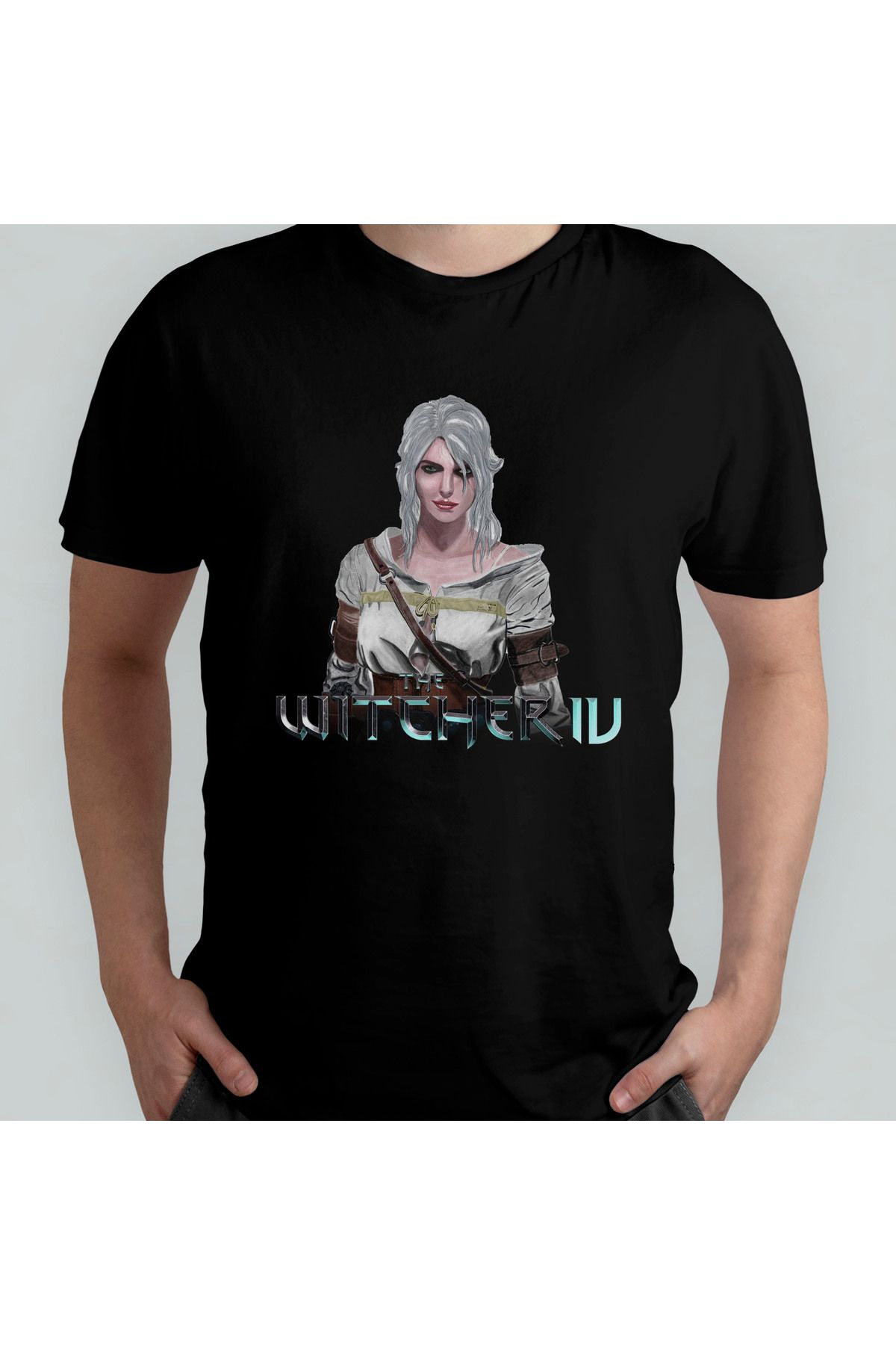 Pixxa Witcher 4 - Witcher IV Ciri Unisex %100 Pamuklu Bisiklet Yaka T-Shirt Model 1