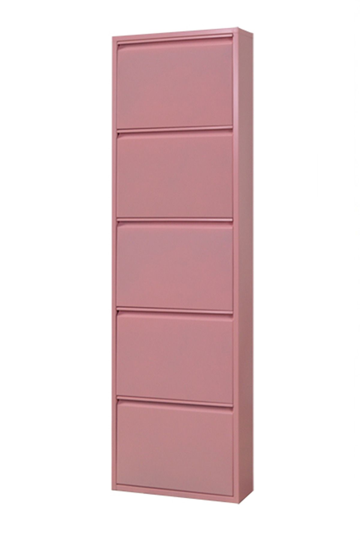 KUMSSHOP 5 li Raflı Metal Ayakkabılık - Pembe