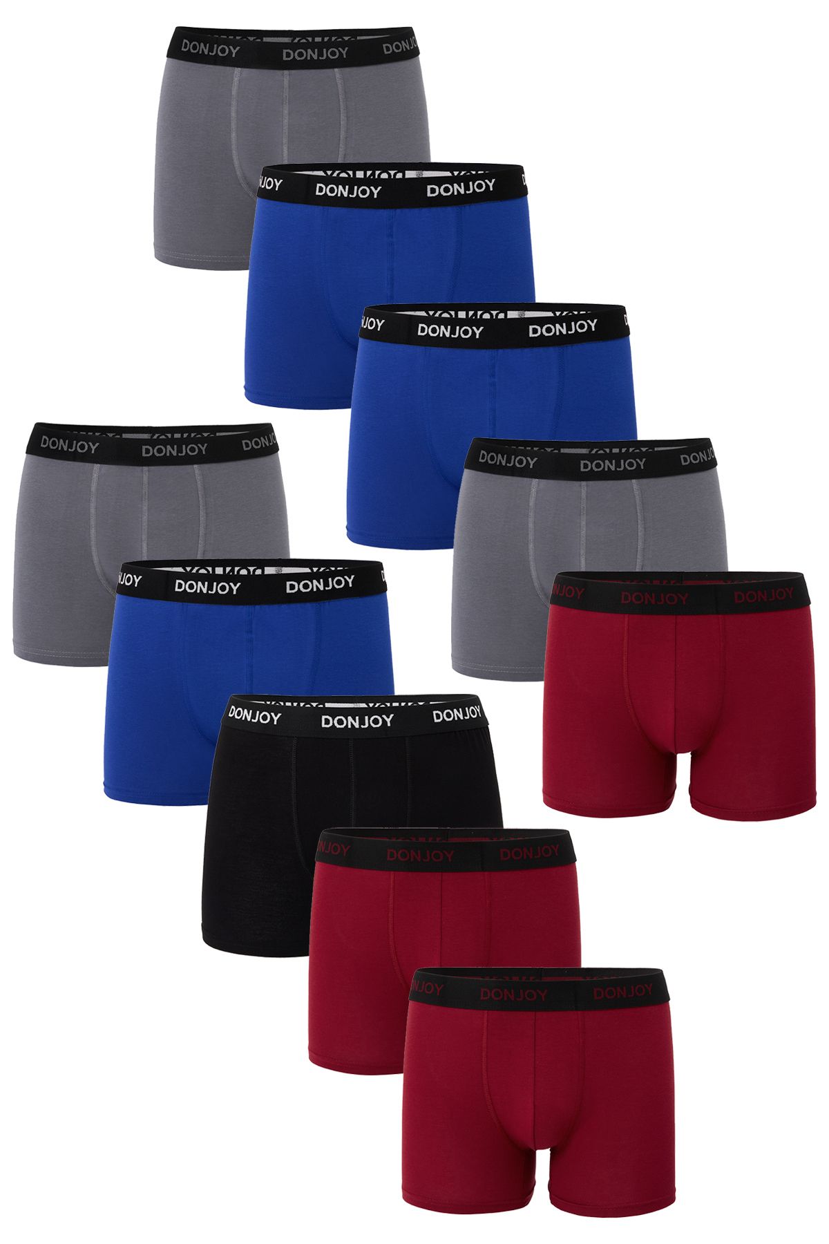 don joy Erkek 10'lu Bambu Beli Lastikli Boxer