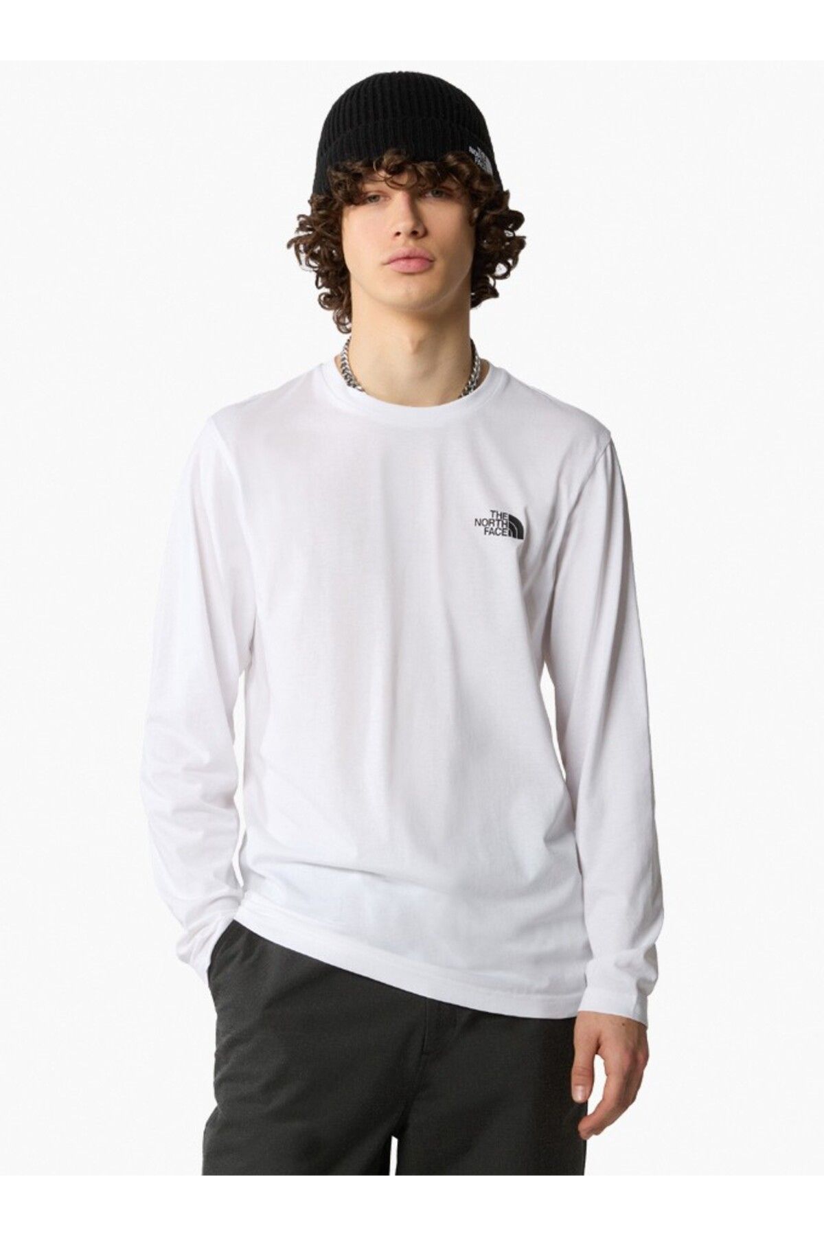 THE NORTH FACE-M L/S Simple Dome Tee Ανδρικό μακρυμάνικο μπλουζάκι NF0A87QN-FN4 3