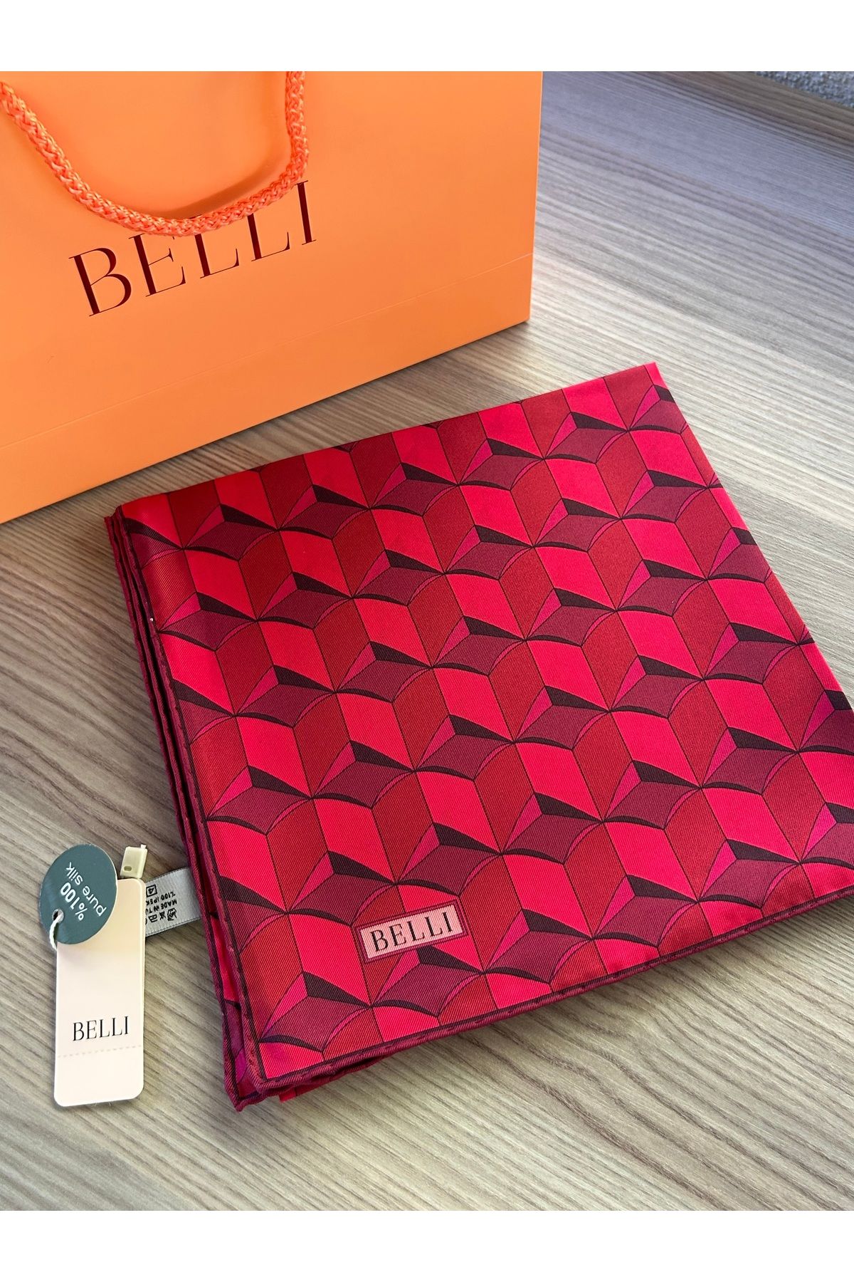 Belli Saf İpek Eşarp 4112-80