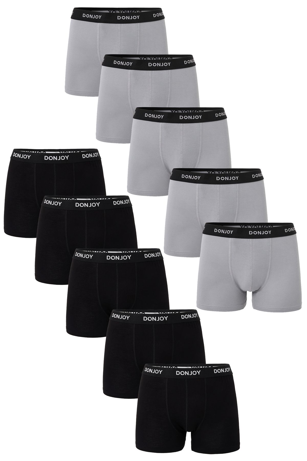 don joy Erkek 10'lu Bambu Beli Lastikli Boxer