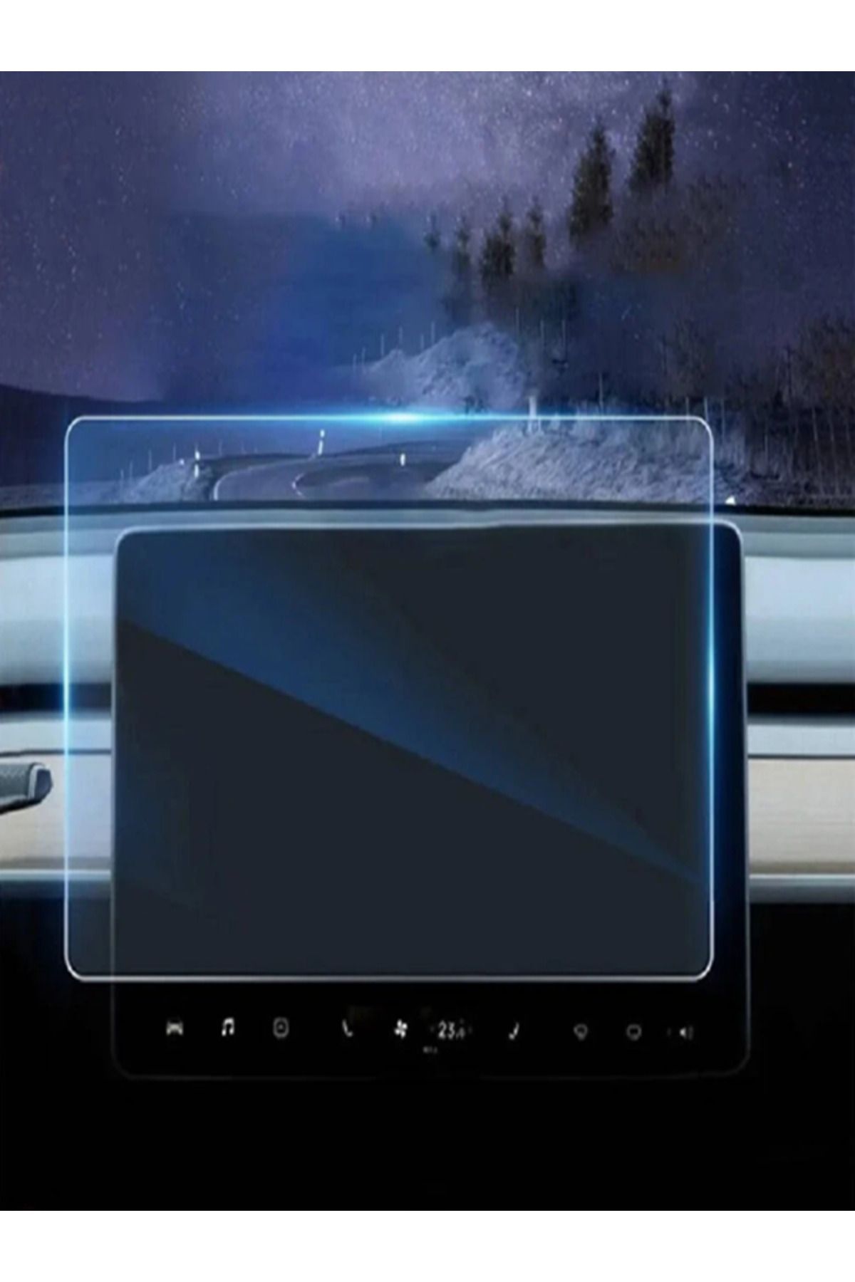 SEMERS Tesla Model 3 - 15 inc Navigasyon Multimedya Uyumlu 9h Nano Ekran Koruyucu