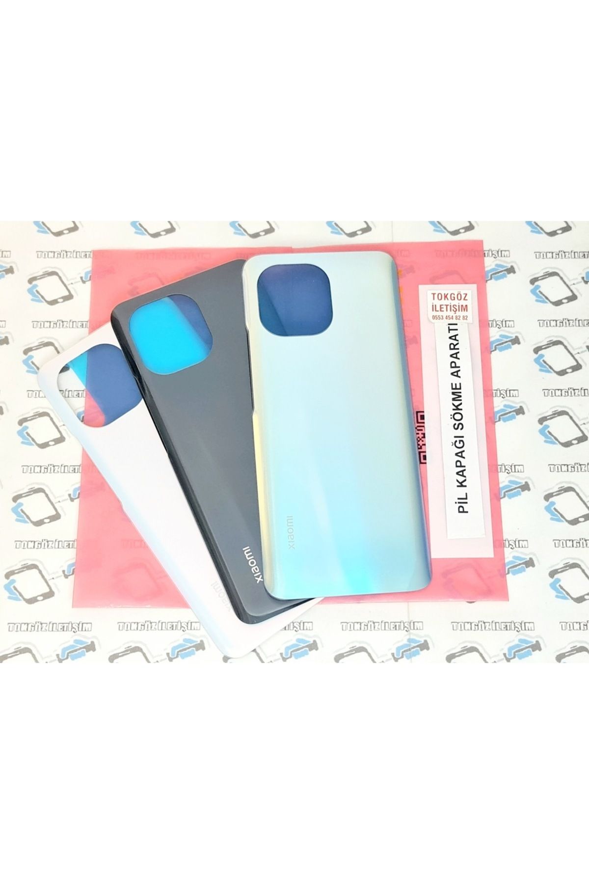 Asia Xiaomi Mi 11 Arka Kapak Batarya Pil Kapağı (Cam) Beyaz