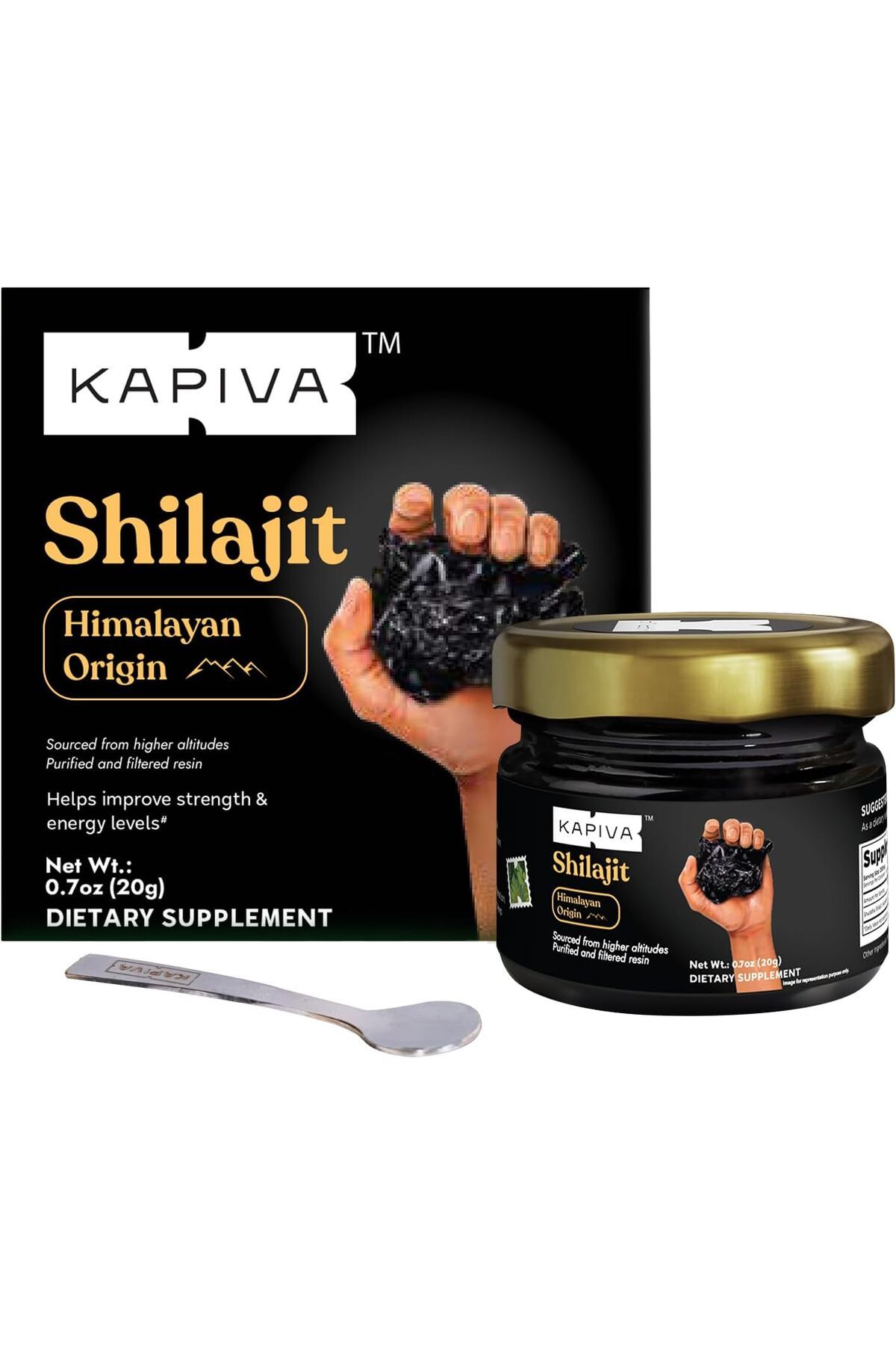 KAPİVA-Kapiva Himalayan Shilajit/Shilajeet Resin 20g with Lab Report 1
