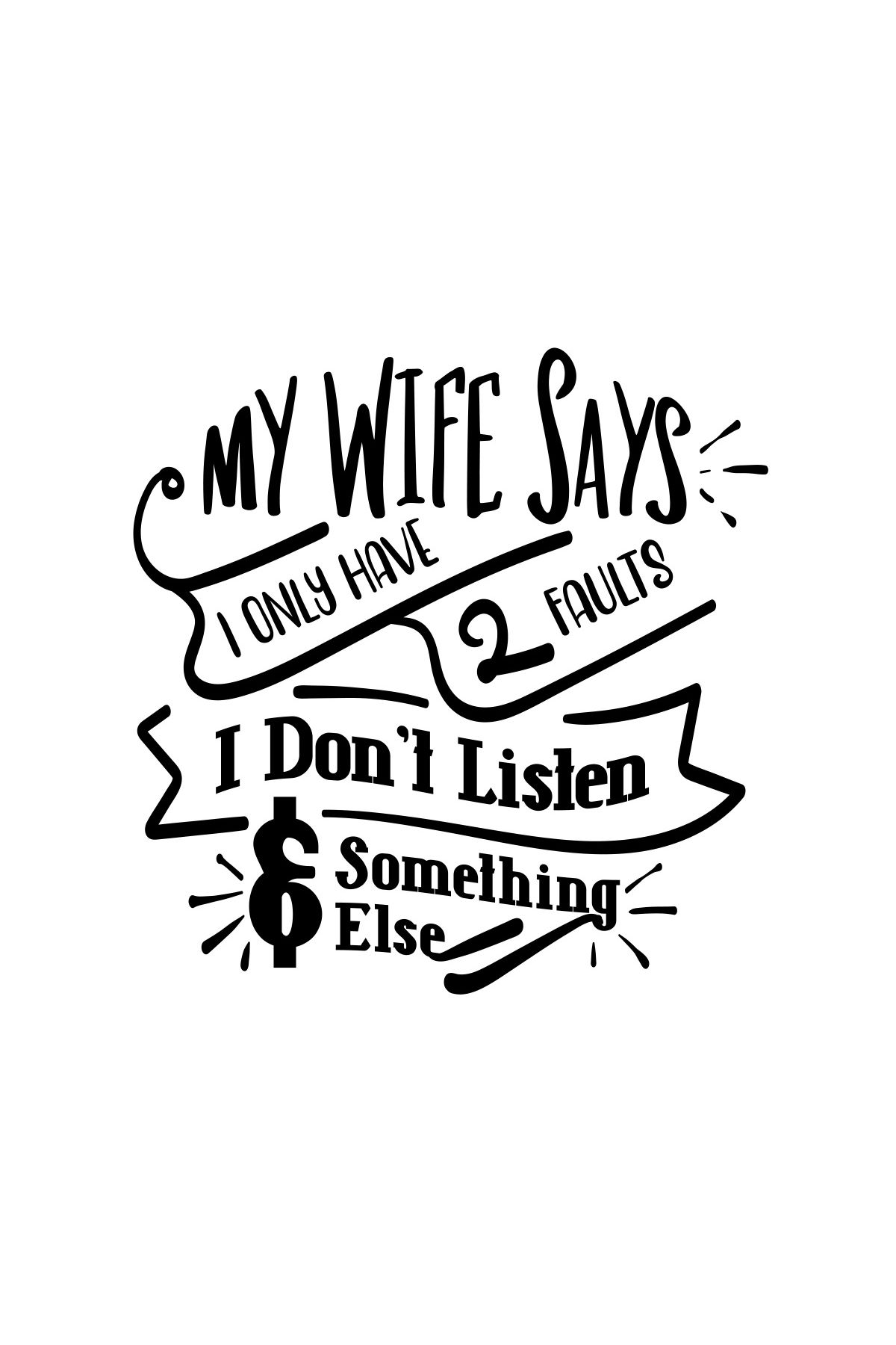 Reysa Tasarım My Wife Says Sticker 17x17 Cm Siyah
