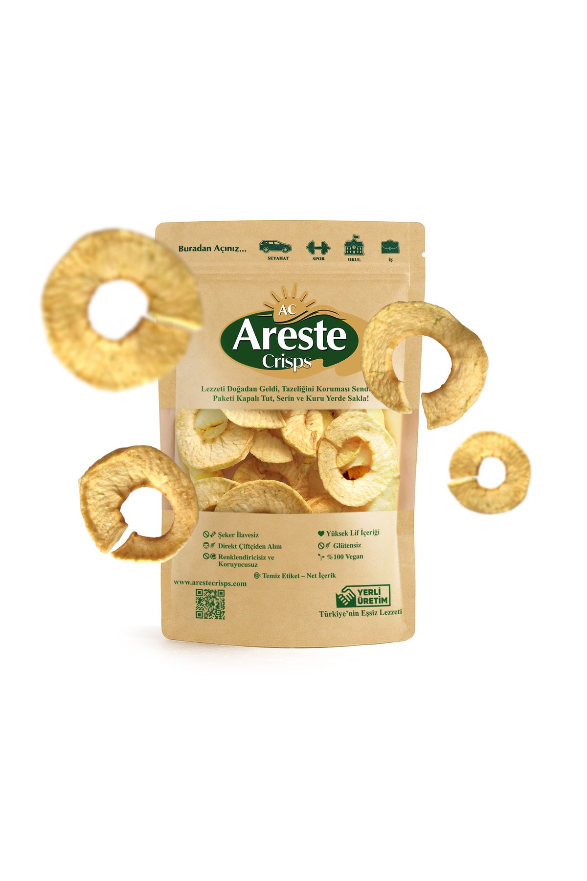 ARESTE CRİSPS Areste Crisps Elma Kurusu 150 gr