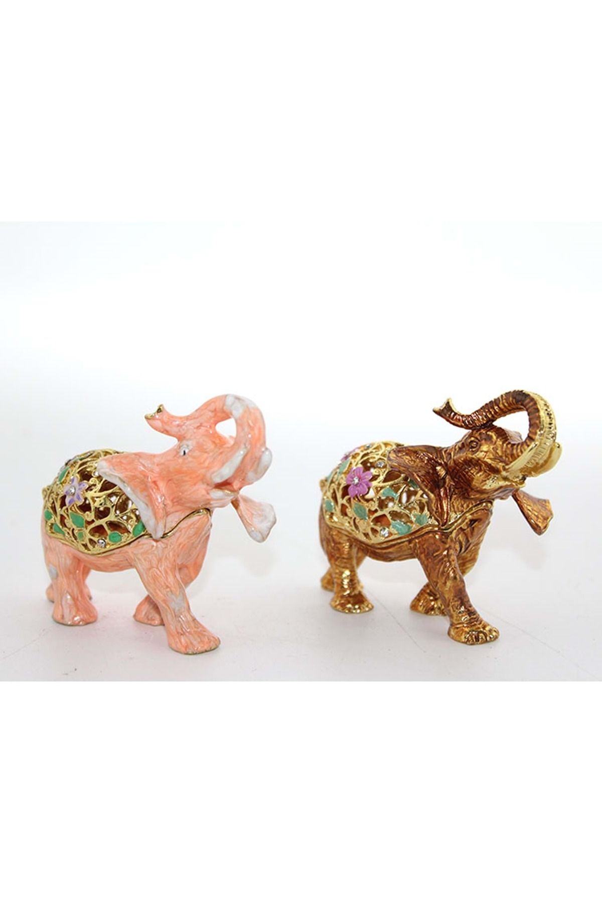 Store Sıvaroskı Taşlı Tekli Fil Figürü 9*7 Cm