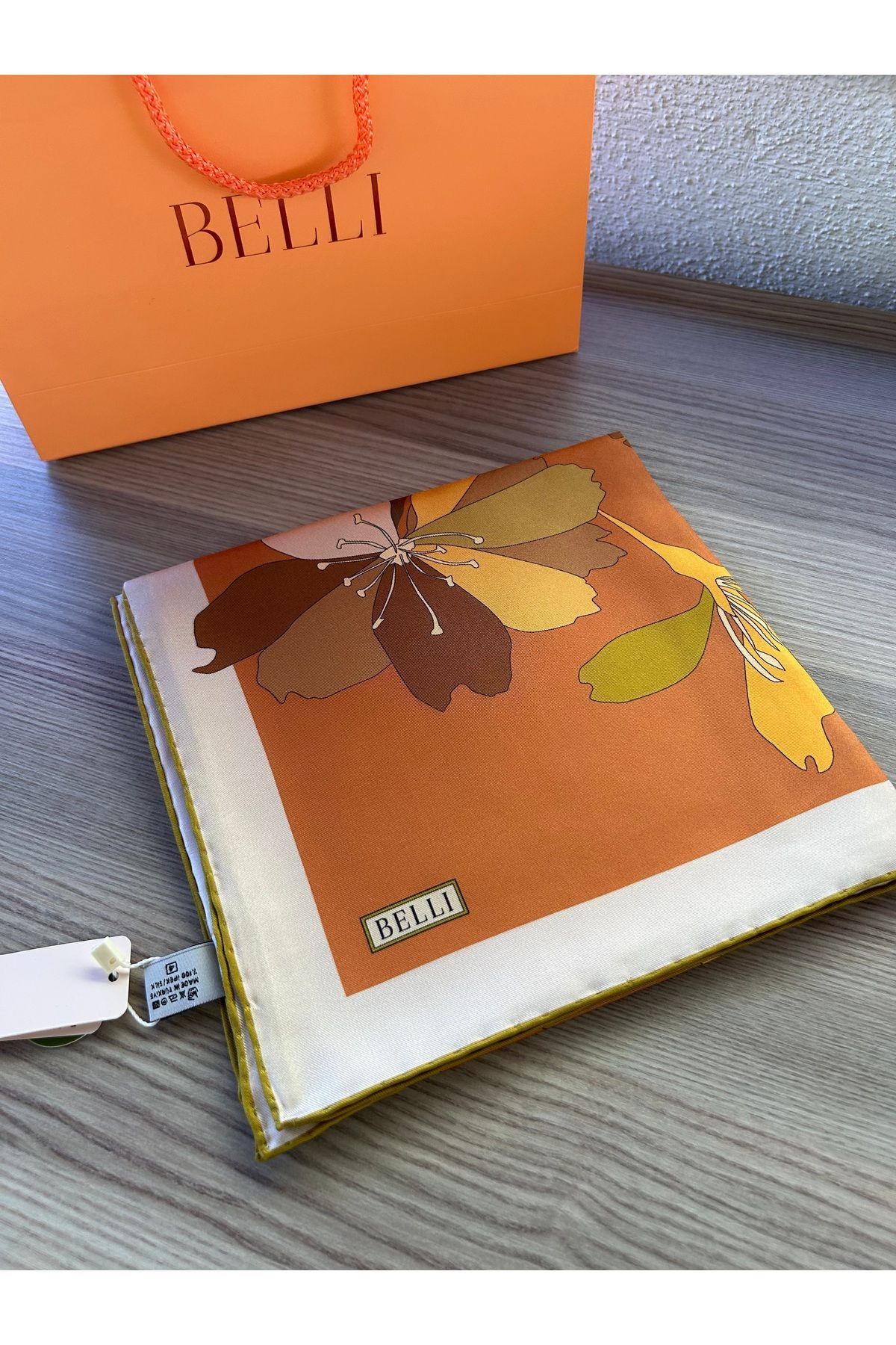 Belli Saf İpek Eşarp 4100-39