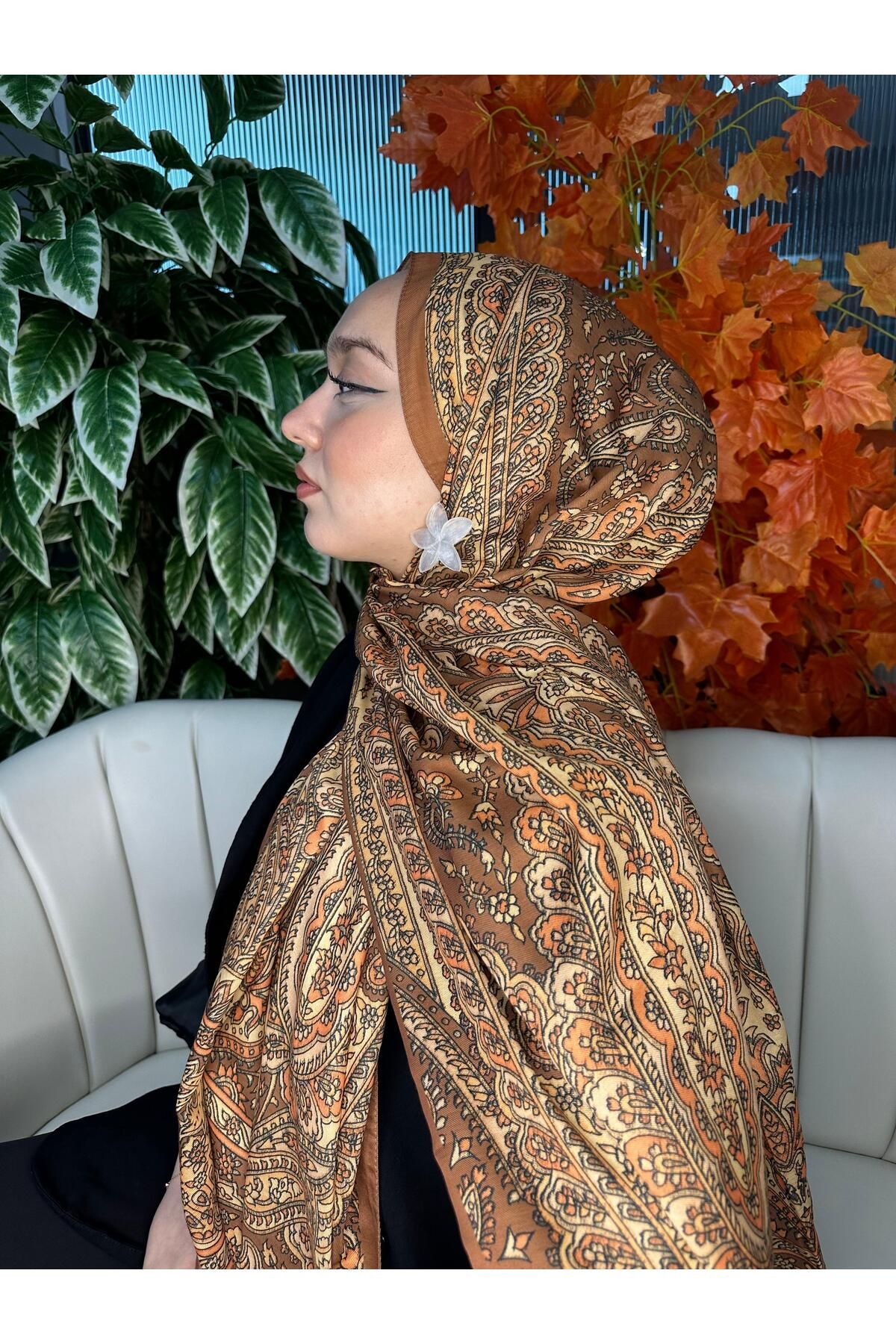 Oxygen Scarfs Harem Desen Pamuk İpek Şal-30000