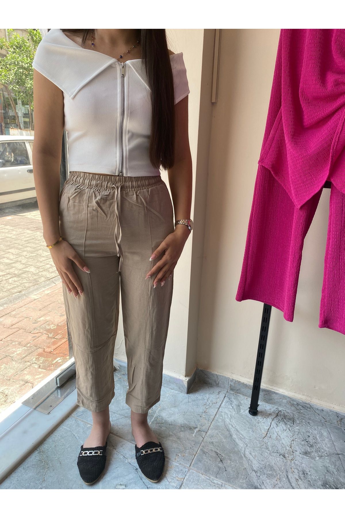 Sandy Keten pantolon