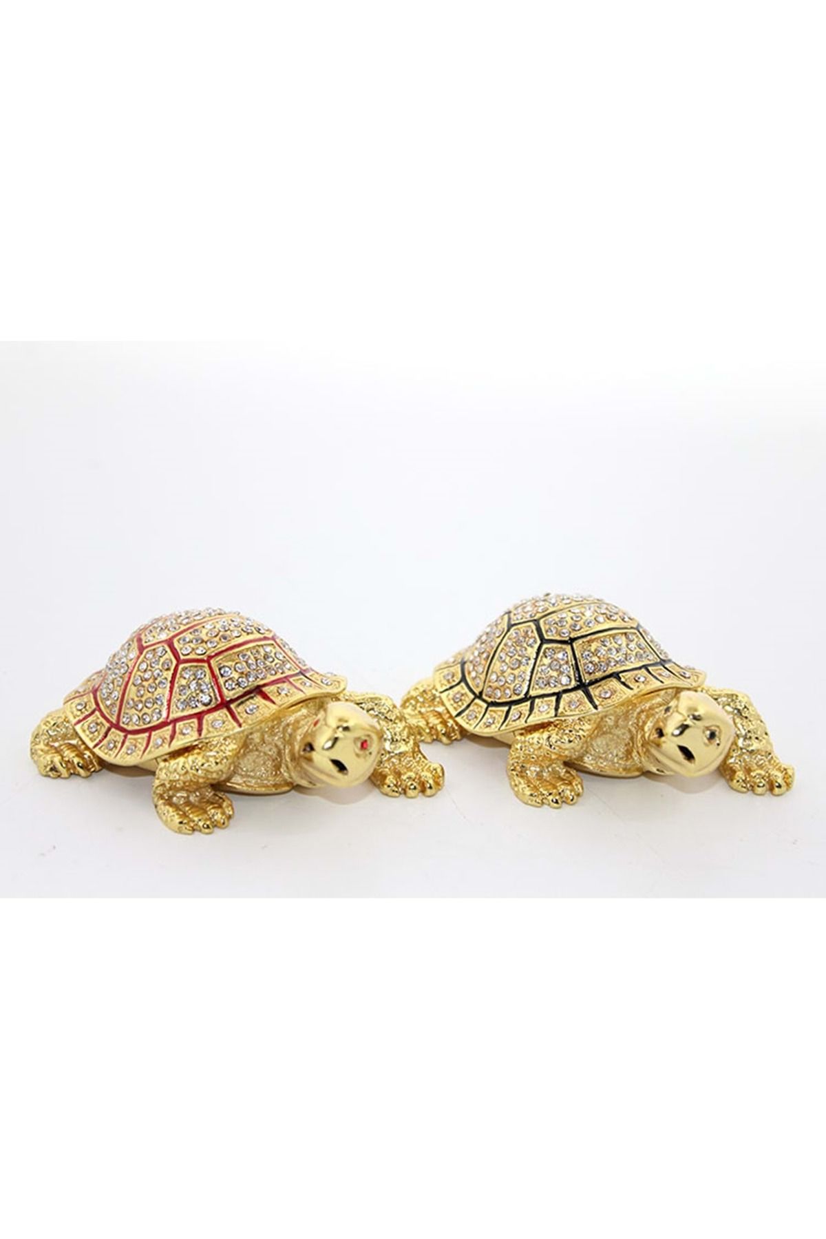Store Sıvaroskı Taşlı Kaplumbağa Figürü 10*7 Cm