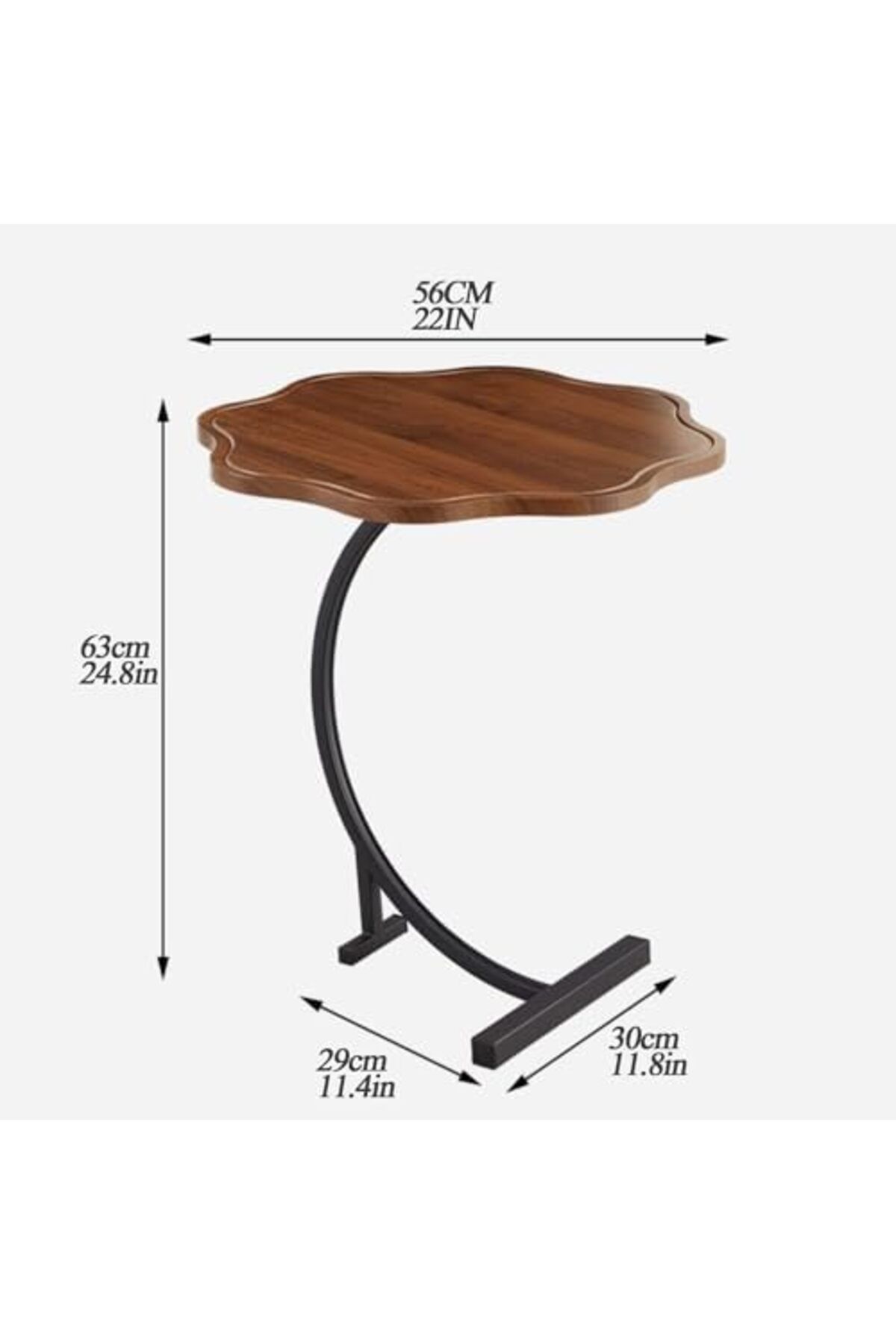 Generic-C-Shaped End Table, Small Side Table Next to Sofa Bed, C-Shaped Side Table in Living Room and Bedroo 4
