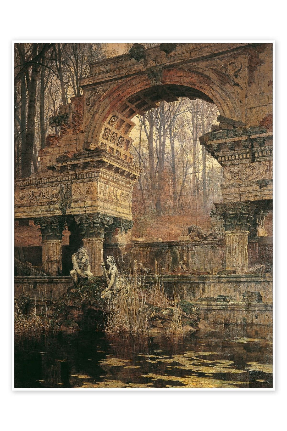 Jeronkarji Schönbrunn'daki Roma kalıntıları 500 Parça Puzzle Yapboz Şehir Manzara Temalı Hobilik
