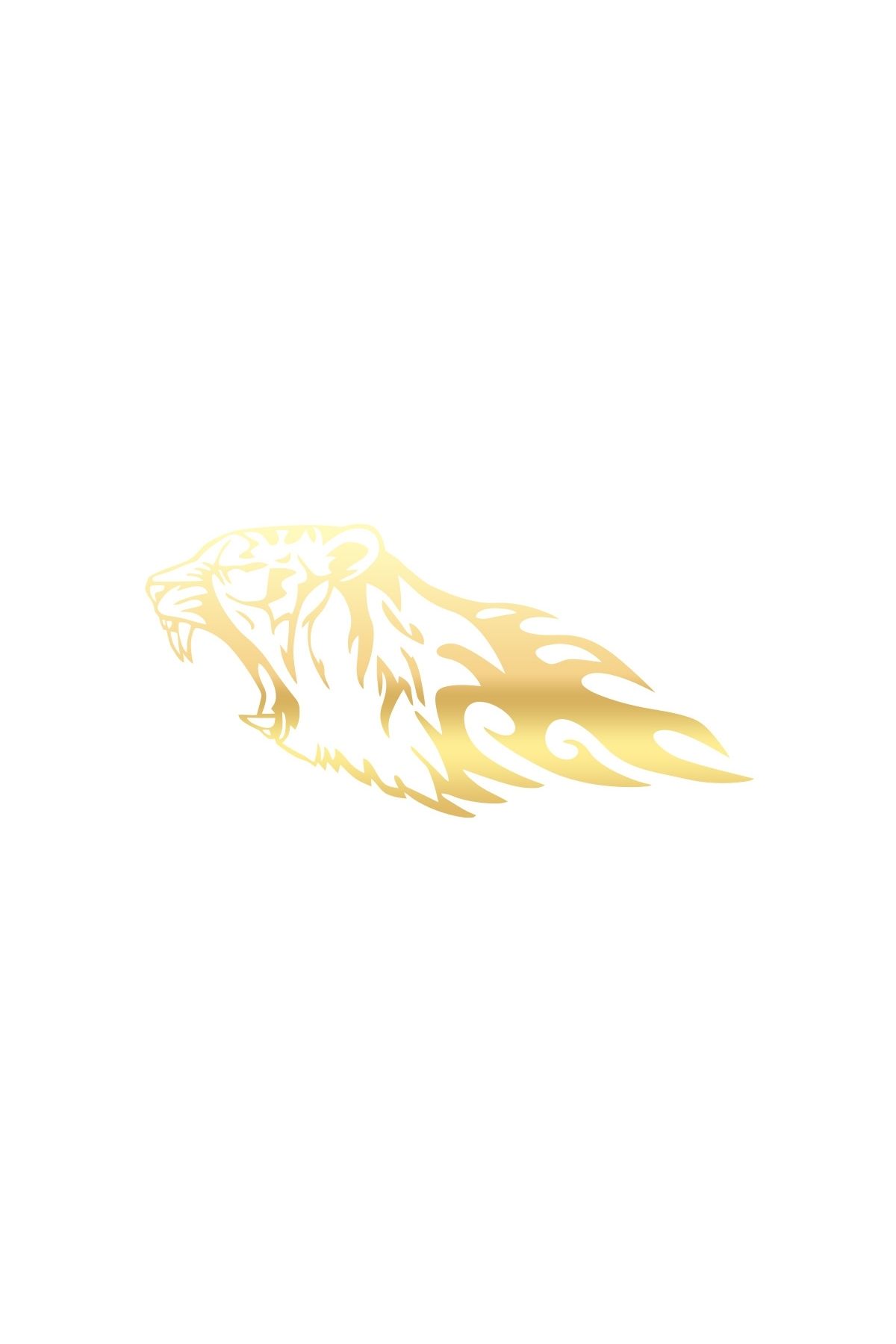 Reysa Tasarım Kızgın Kaplan Sticker 17x17 Cm Gold