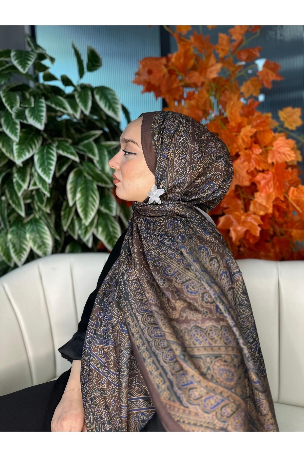 Oxygen Scarfs Harem Desen Pamuk İpek Şal-30000