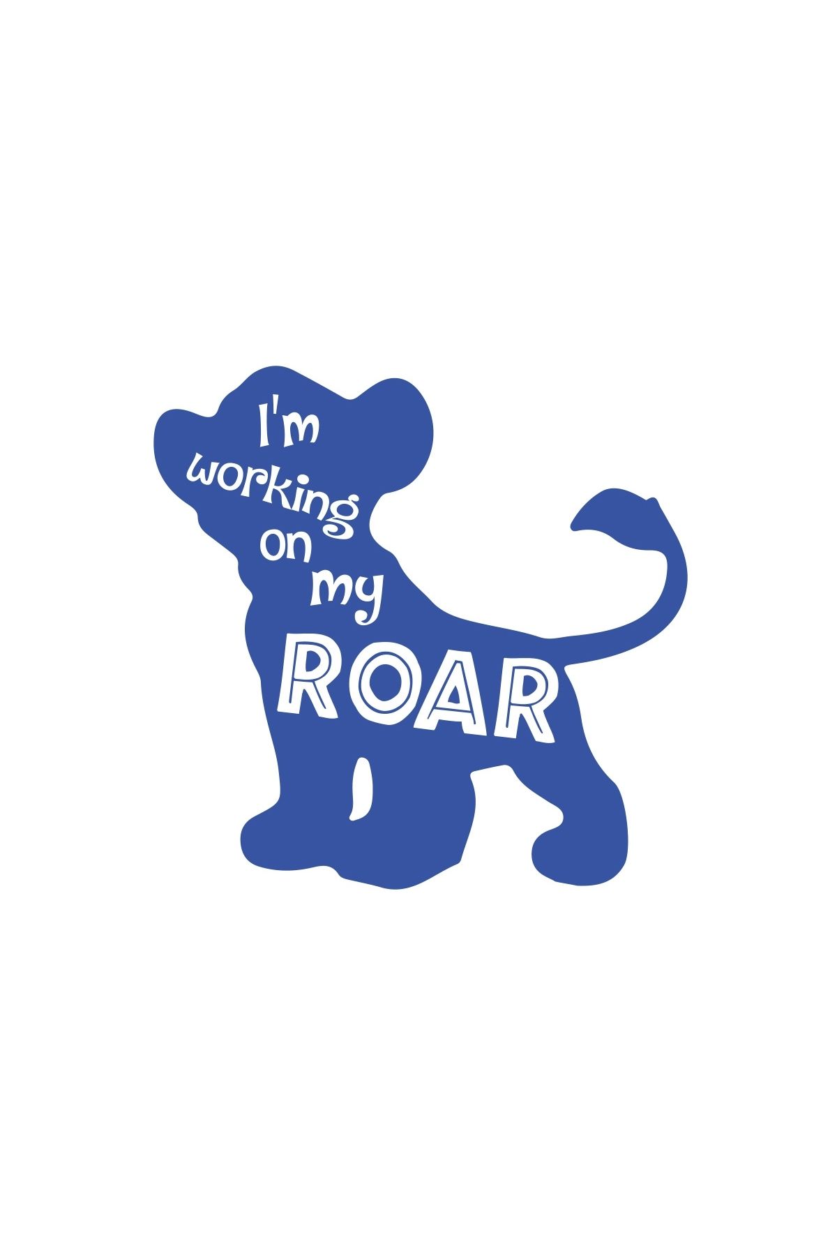 Reysa Tasarım Roar Köpek Sticker 17x17 Cm Mavi