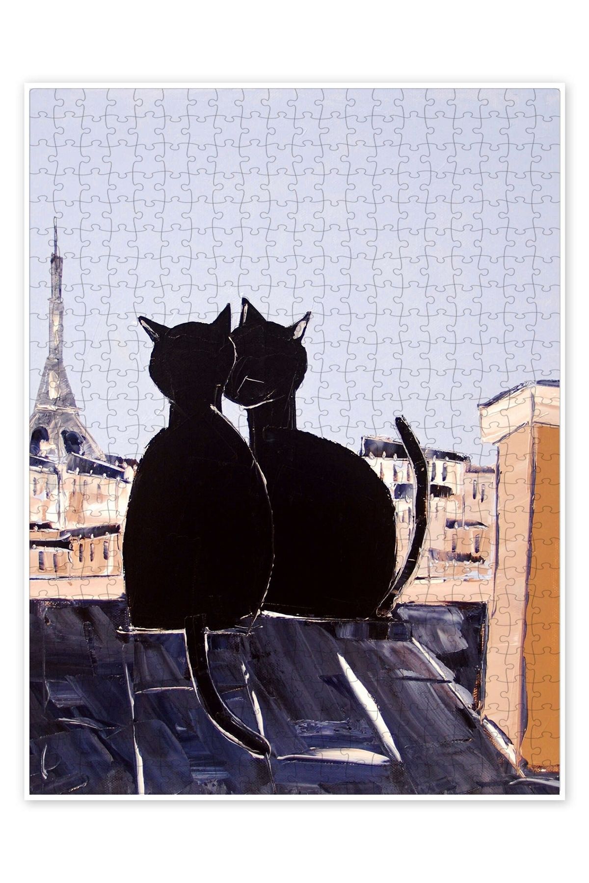 Jeronkarji Paris'te Kediler 500 Parça Puzzle Yapboz Kedi Köpek Temalı Doğa ve Orman Hayvanları