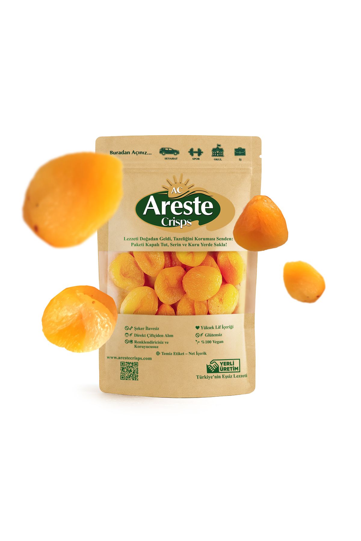 ARESTE CRİSPS Areste Crisps Kuru Kayısı 500 gr