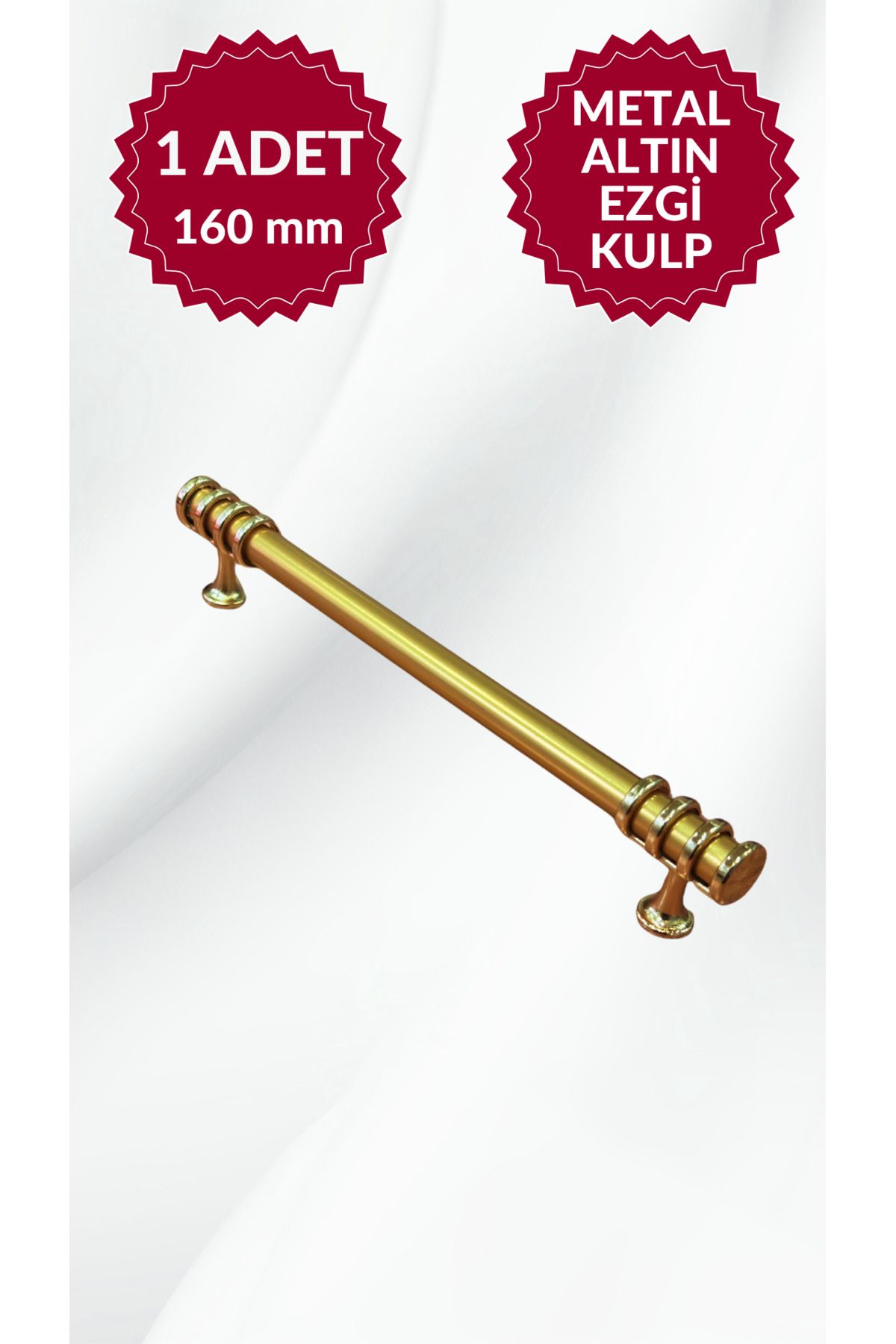 MKLAKS 160mm EZGİ Alüminyum Metal KULP (ALTIN) Mobilya Mutfak Çekmece Dolap Kapak – Dayanıklı Tasarım
