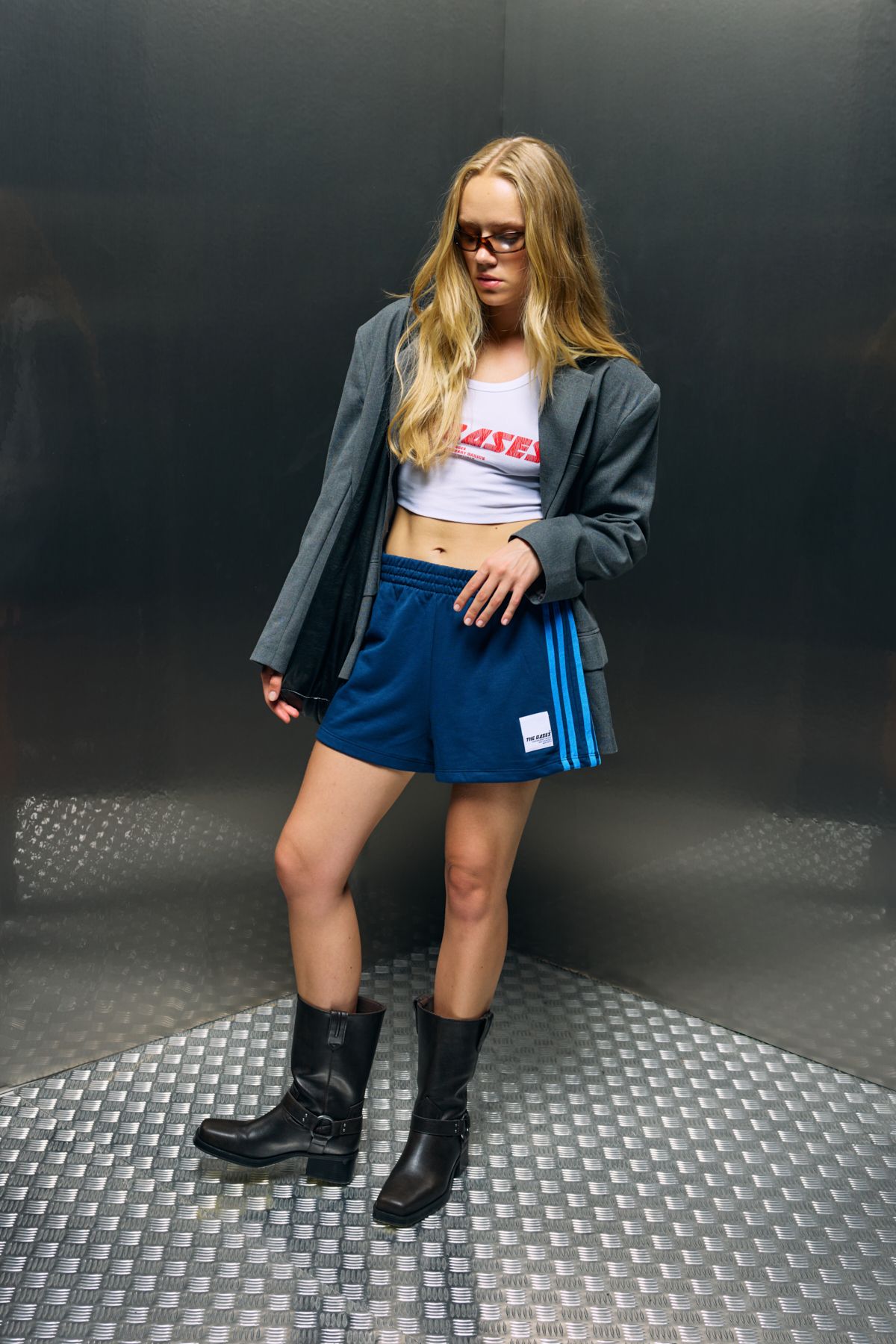 bases.-Side Stripe Knitted Shorts 2