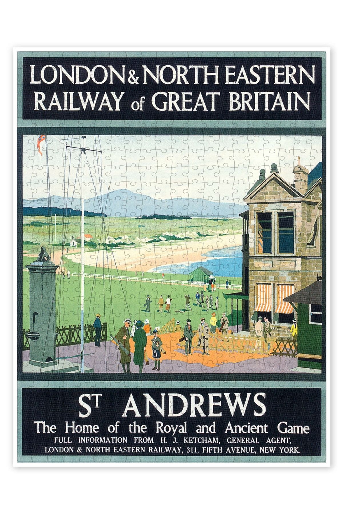 Jeronkarji St Andrews (İngilizce) 500 Parça Puzzle Yapboz Şehir Manzara Temalı Hobilik