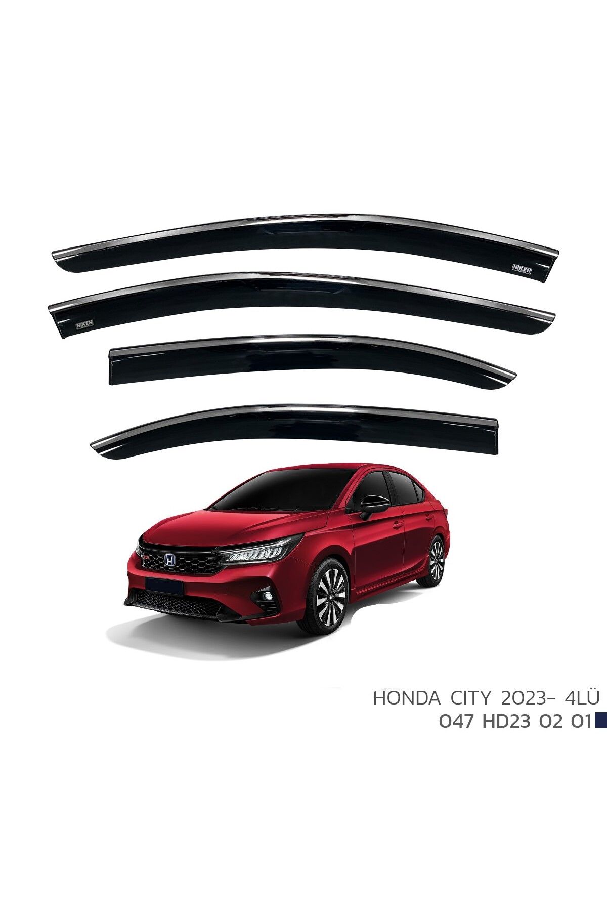 Niken HONDA CITY KROMLU CAM RÜZGARLIĞI 4LÜ 2023 2024 2025 2026 2027