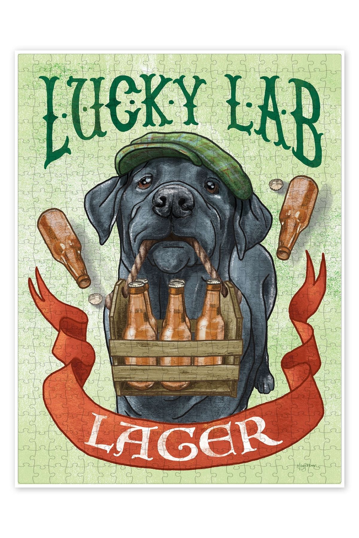 Jeronkarji Beer Dogs V 500 Parça Puzzle Yapboz Kedi Köpek Temalı Doğa ve Orman Hayvanları