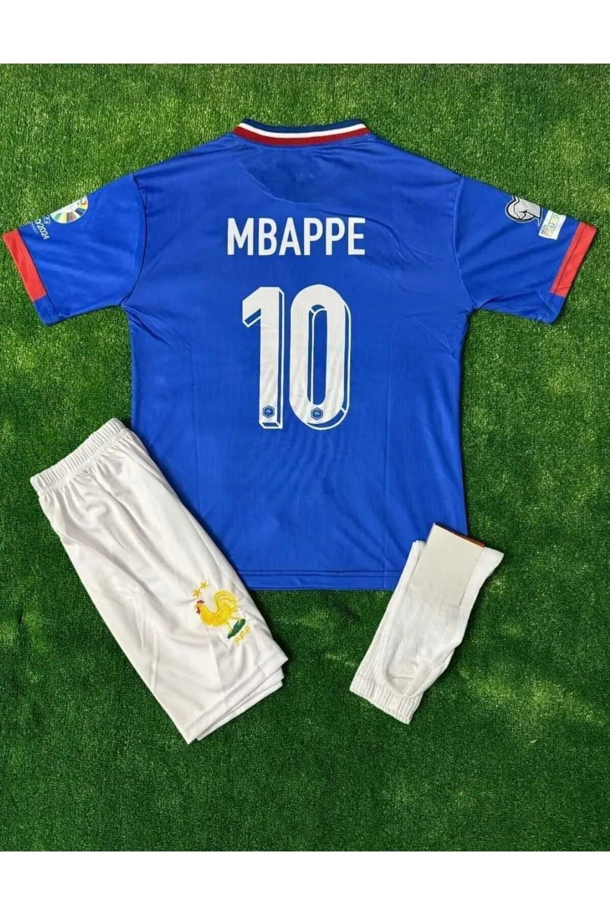 rüya vadisi Fransa Mavi Mill Takım Mbappe Çocuk Futbol Forması 24/25 Sezon 4 Parça