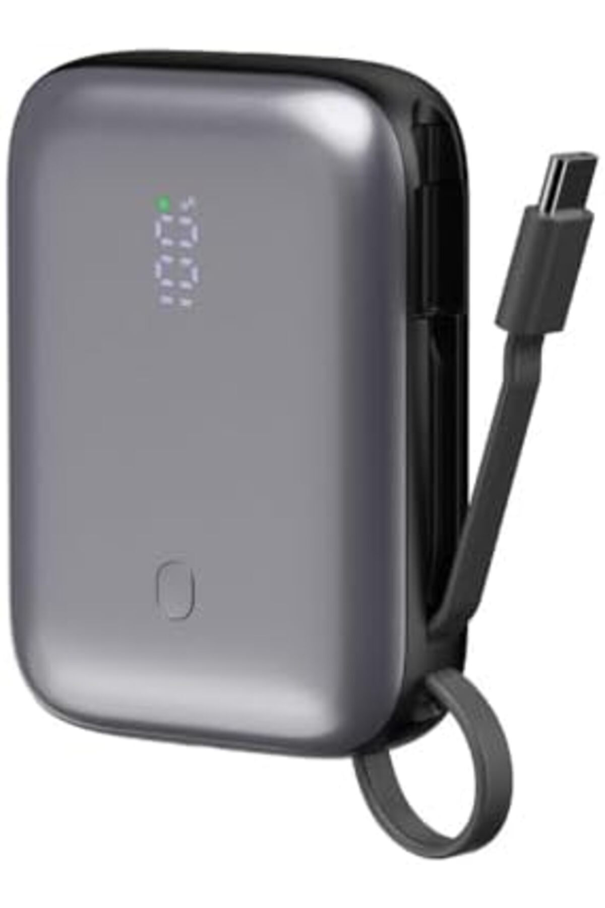 IQ TOUCH-10000mAh Mini Power Bank, Built-in USB-C Cable, 22.5W PD Fast Charging, 3A Max Output, LED Indicator 1
