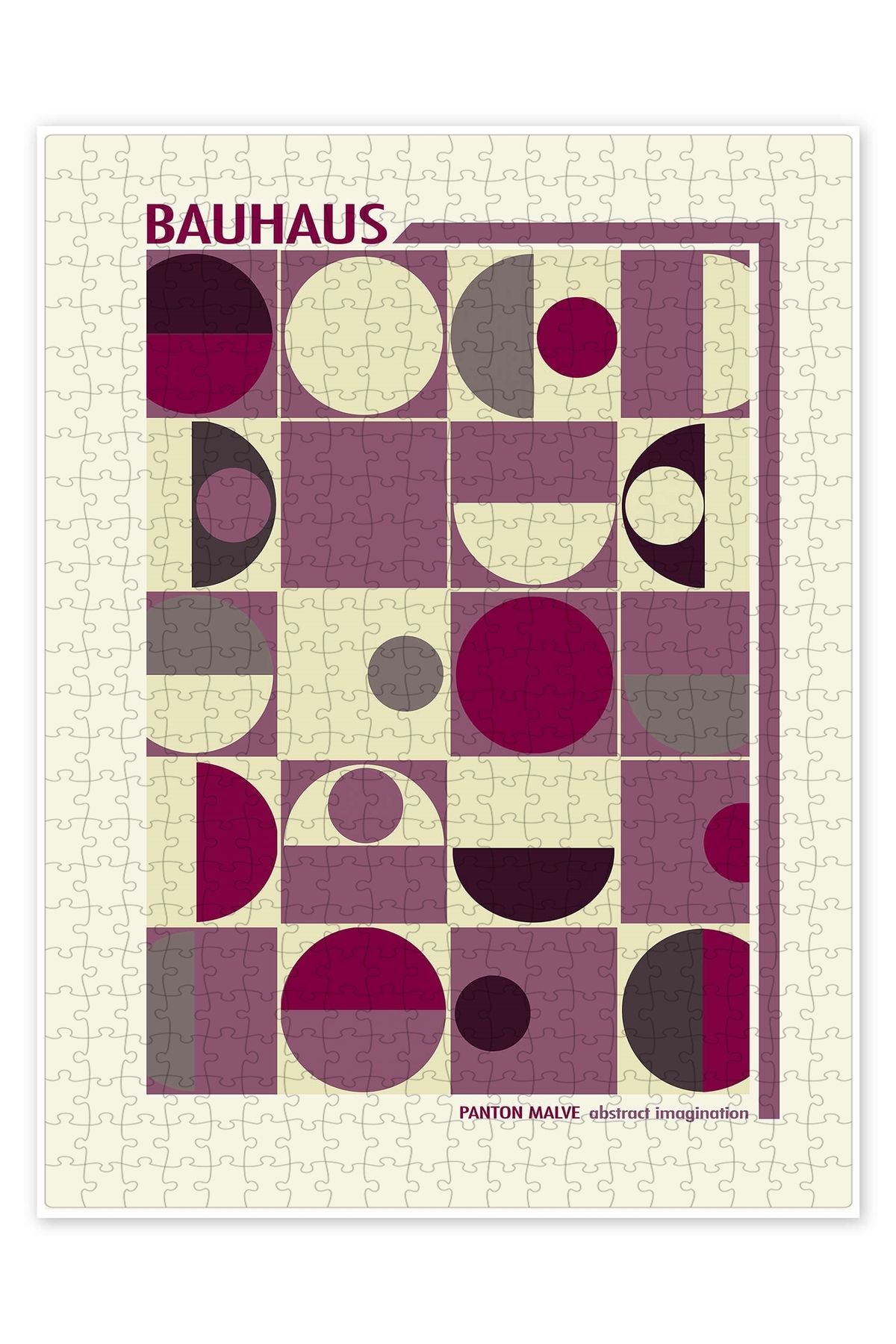 Jeronkarji Bauhaus - Panton Malve 500 Parça Puzzle Yapboz Bohem Soyut Sanat Temalı