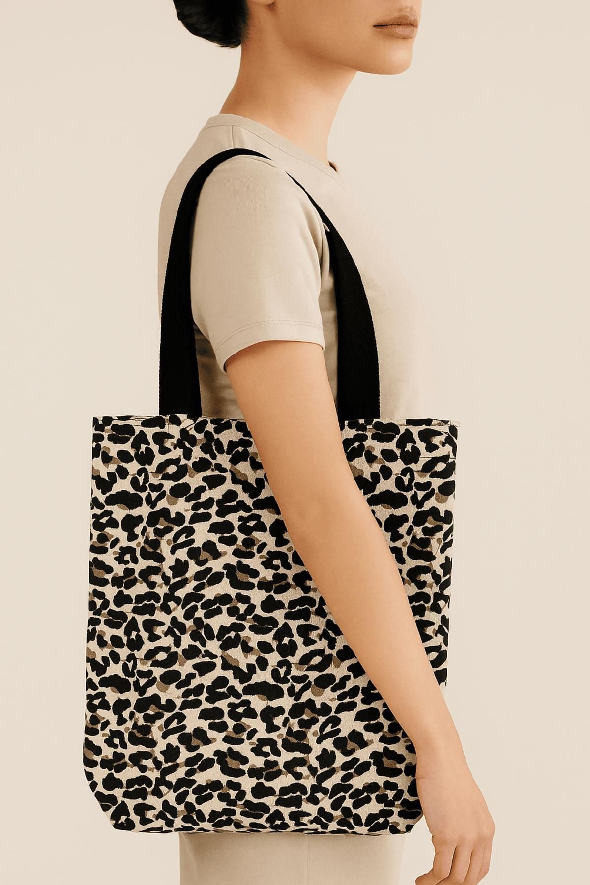Çınar Bez Çanta Fermuarlı Leopar Çanta | 34x40x8cm