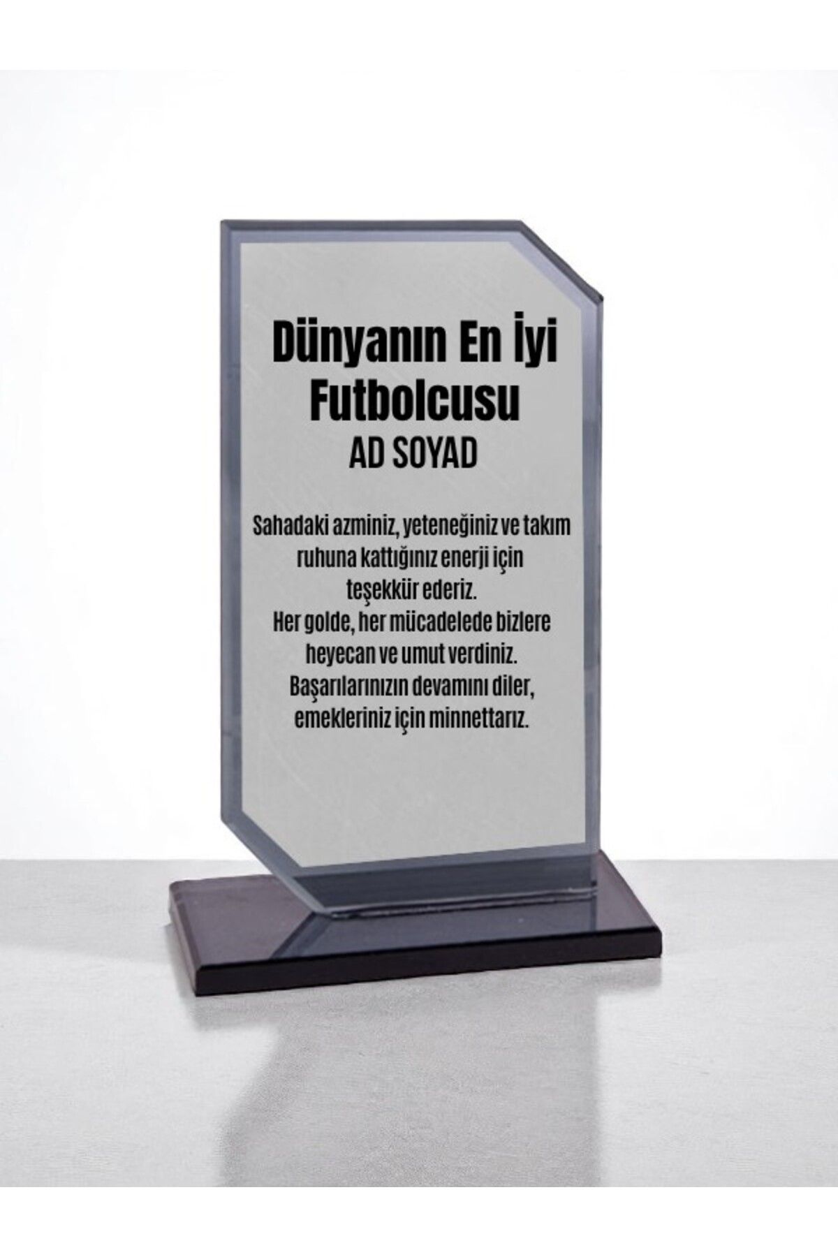 lili hediyelik Plaket Isme Özel Futbolcuya Ödül Başarı Hediyesi