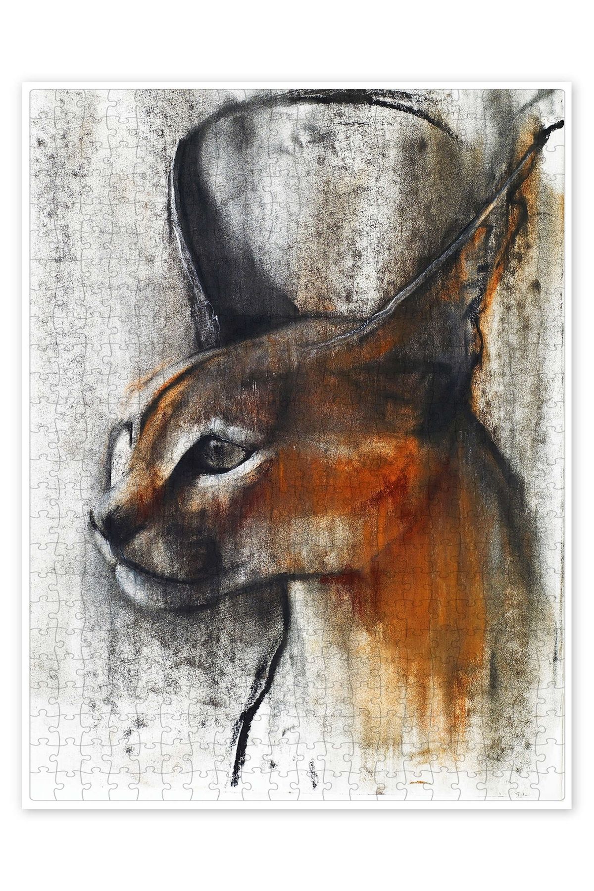Jeronkarji Caracal Profil 500 Parça Puzzle Yapboz Kedi Köpek Temalı Doğa ve Orman Hayvanları