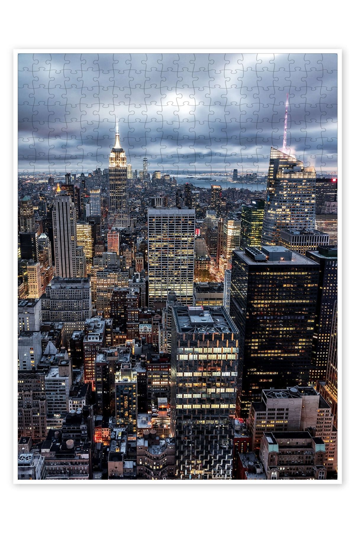 Jeronkarji Şehir Manzarası New York, ABD 500 Parça Puzzle Yapboz Şehir Manzara Temalı Hobilik
