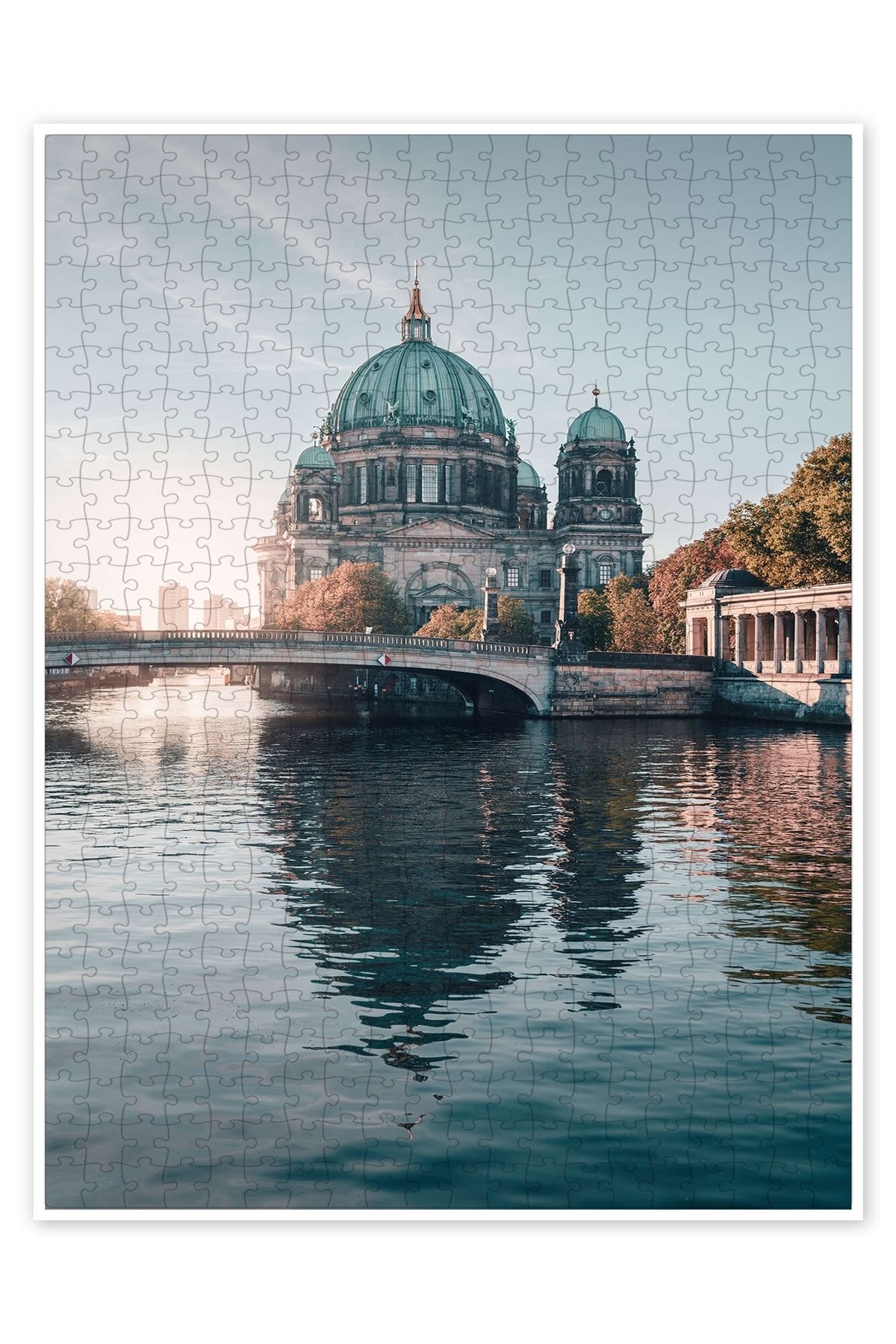 Jeronkarji Yükselen sonbahar ışığında Berliner Dom 500 Parça Puzzle Yapboz Şehir Manzara Temalı Hobilik