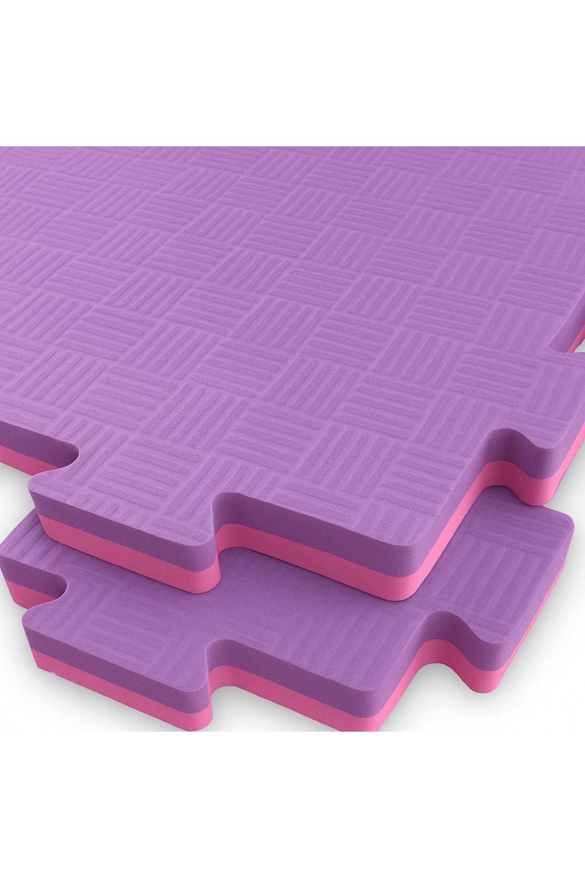 ELGA Tatami 100 x 100 x 26 mm Pembe - Mor Çift Renkli Yer Minderi | Spor Zemin Kaplama |